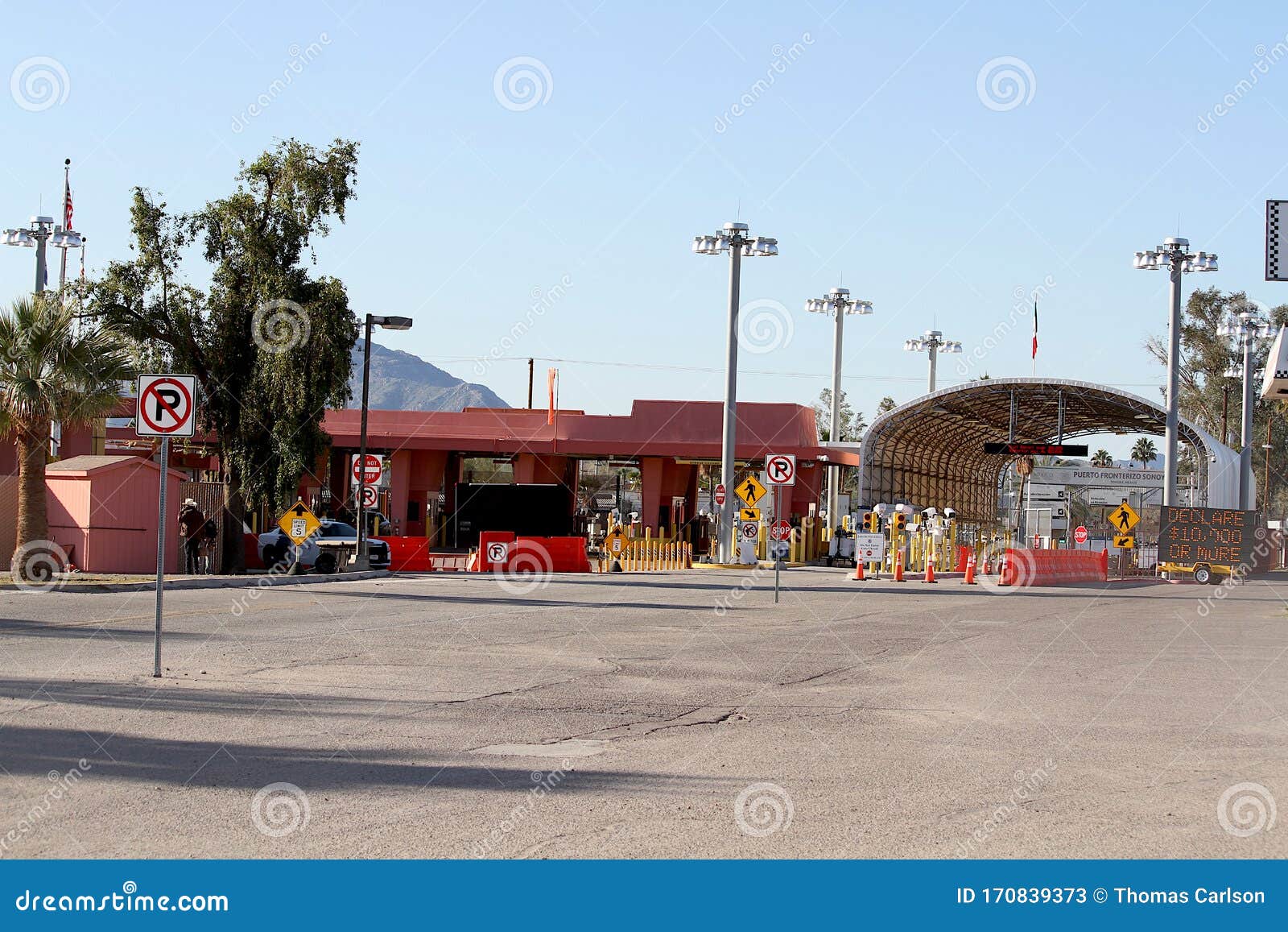Lukeville, Arizona Port of Entry Editorial Stock Photo Image of