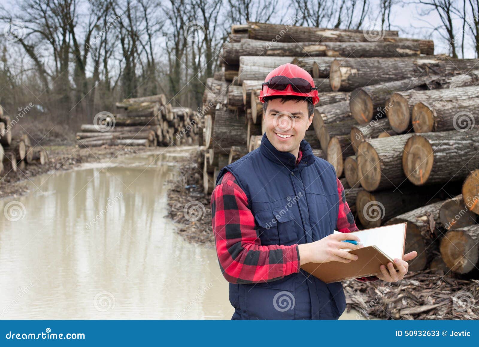 Lumber industry stock image. Image of helmet, lumber 50932633