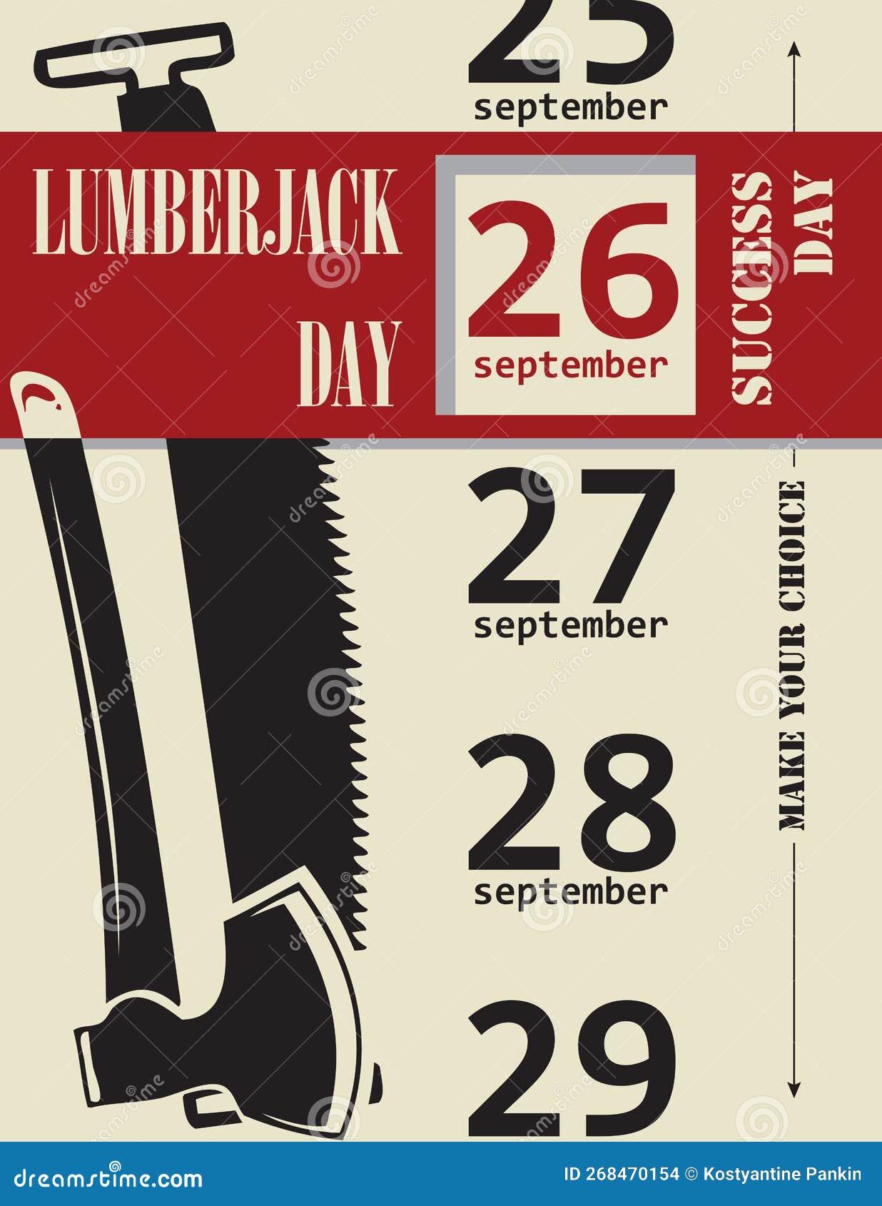 Lumberjack Day stock vector. Illustration of profession 268470154