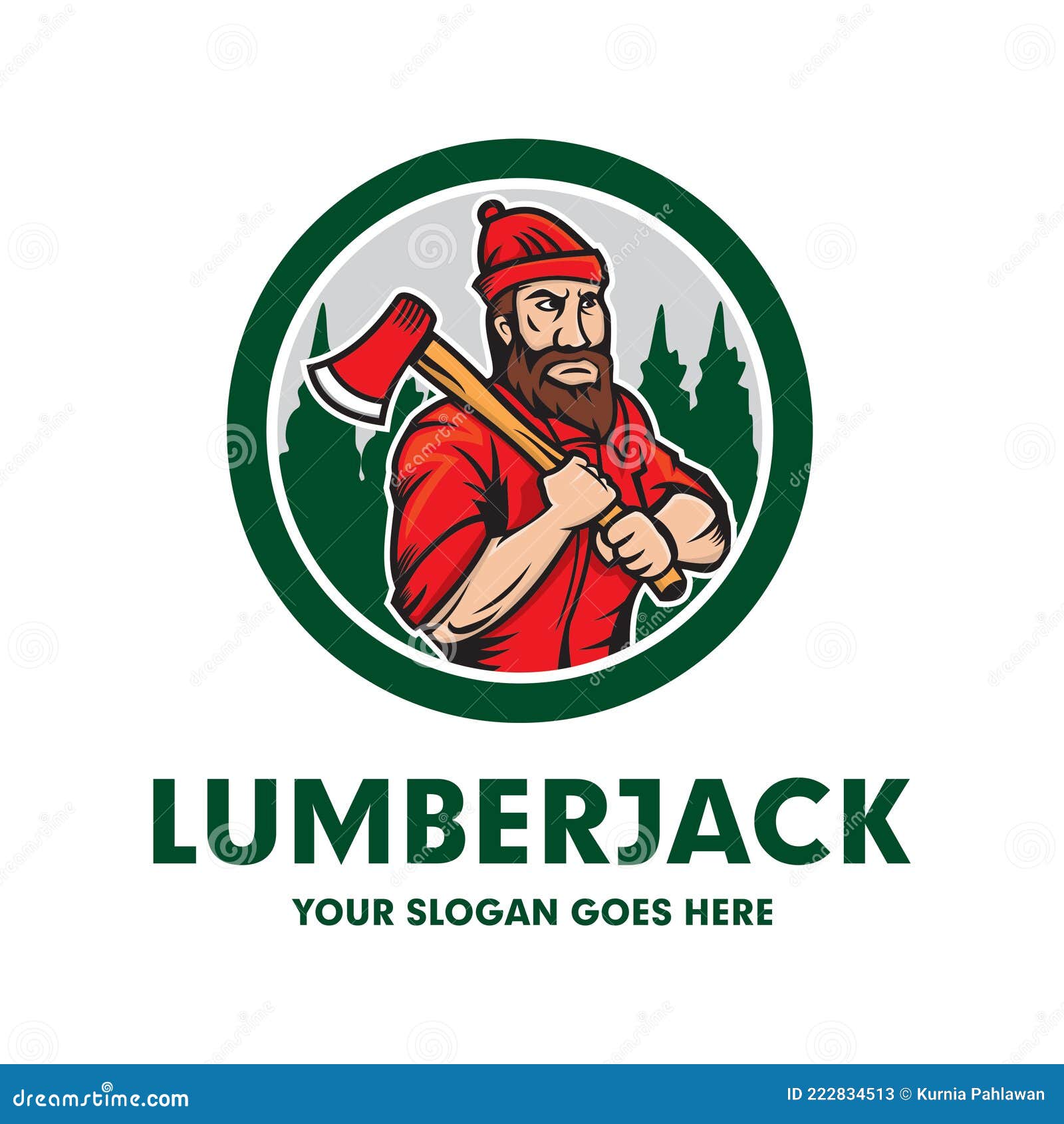 Lumberjack Logo , Woodcutter Logo Vector Stock Vector Illustration of