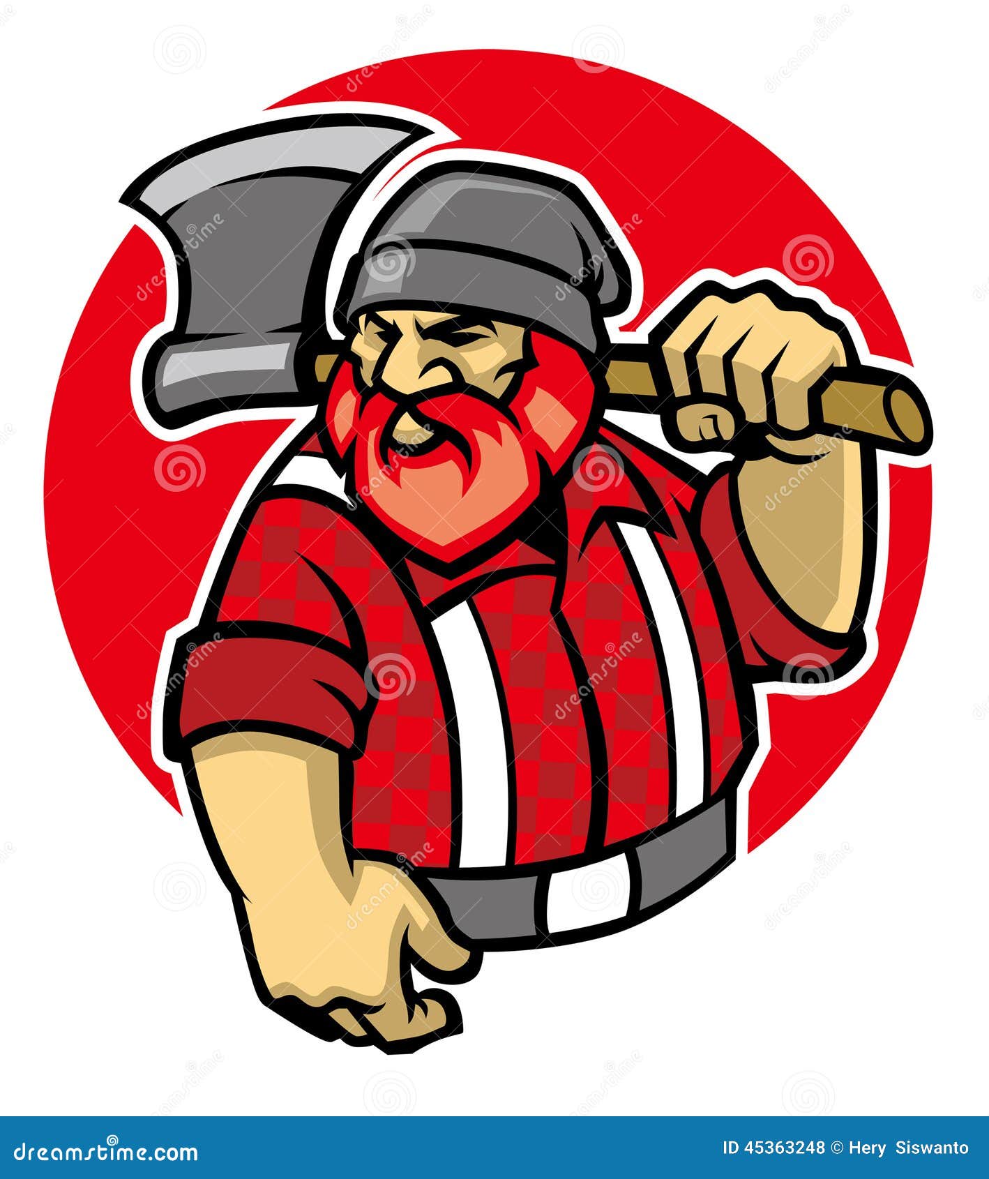 Lumberjack mascot stock vector. Image of woodcutter, isolated - 45363248