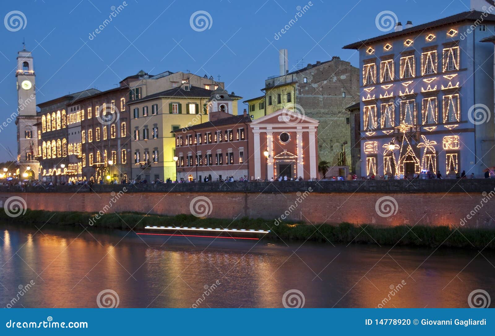 Luminaria in Pisa, Italy stock photo. Image of blue, marble 14778920