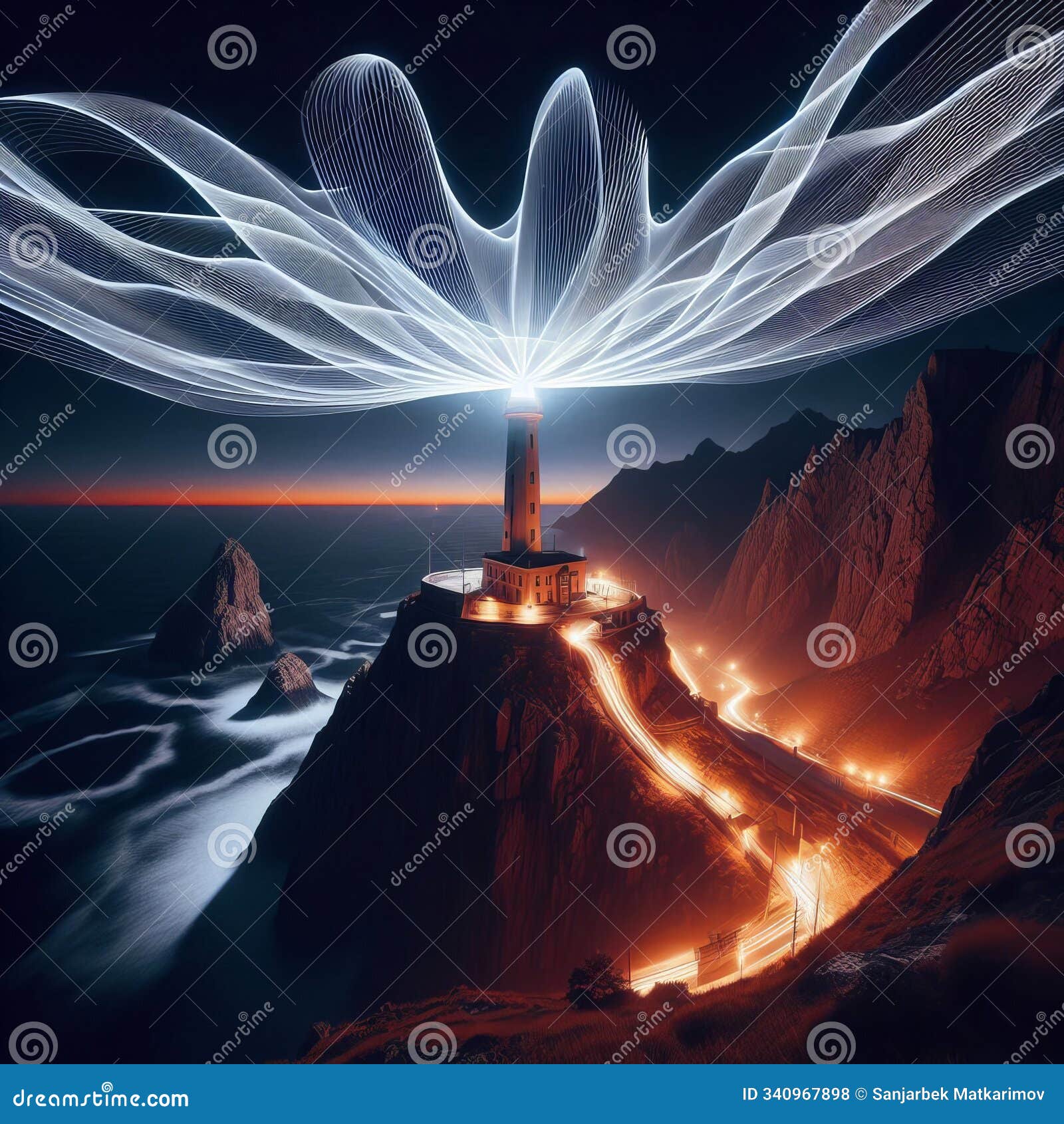 luminogram of lighthouse beam a luminogram of a lighthouse beam