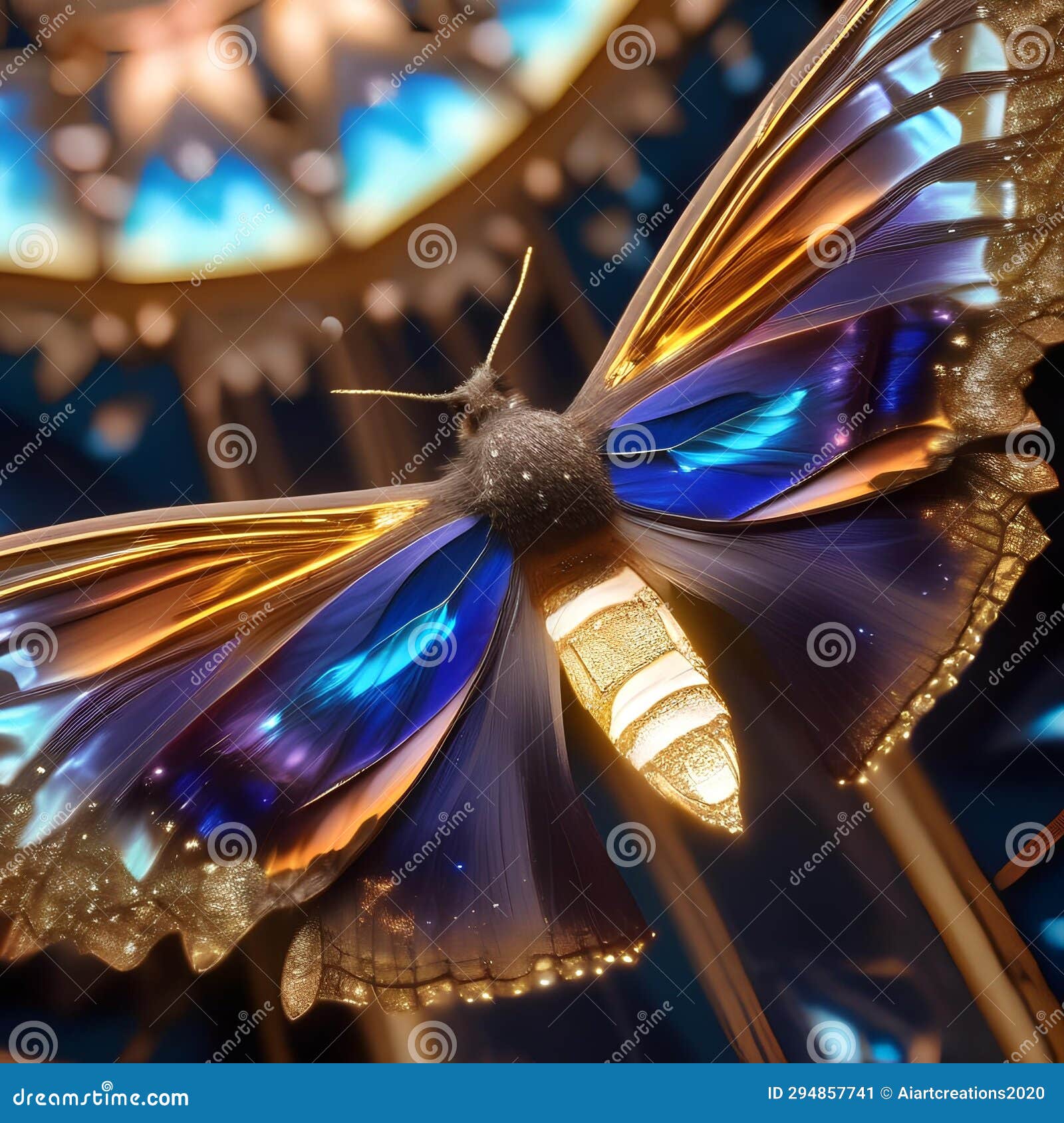 a luminous, crystalline moth with wings of pulsing quasars, fluttering among the stars1