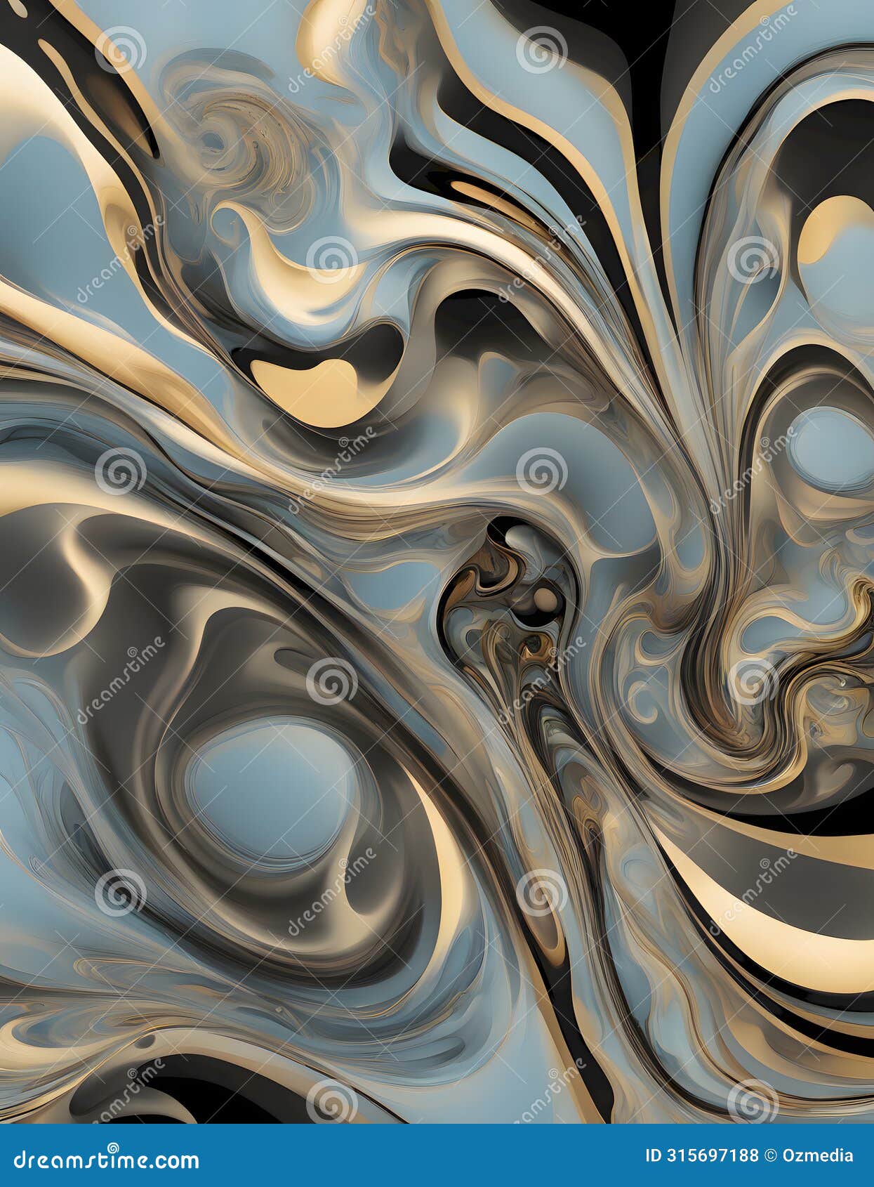 luminous interplay of gold and blue, generated with ai