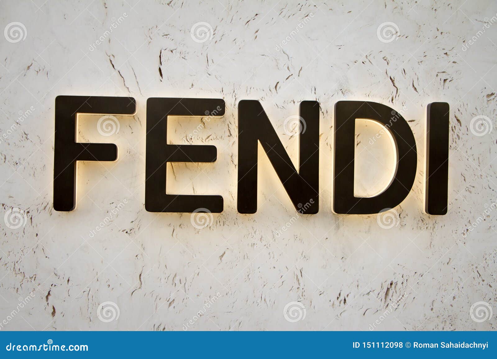 Luminous Sign of Fendi Fashion Boutique Clothing Footwear and ...