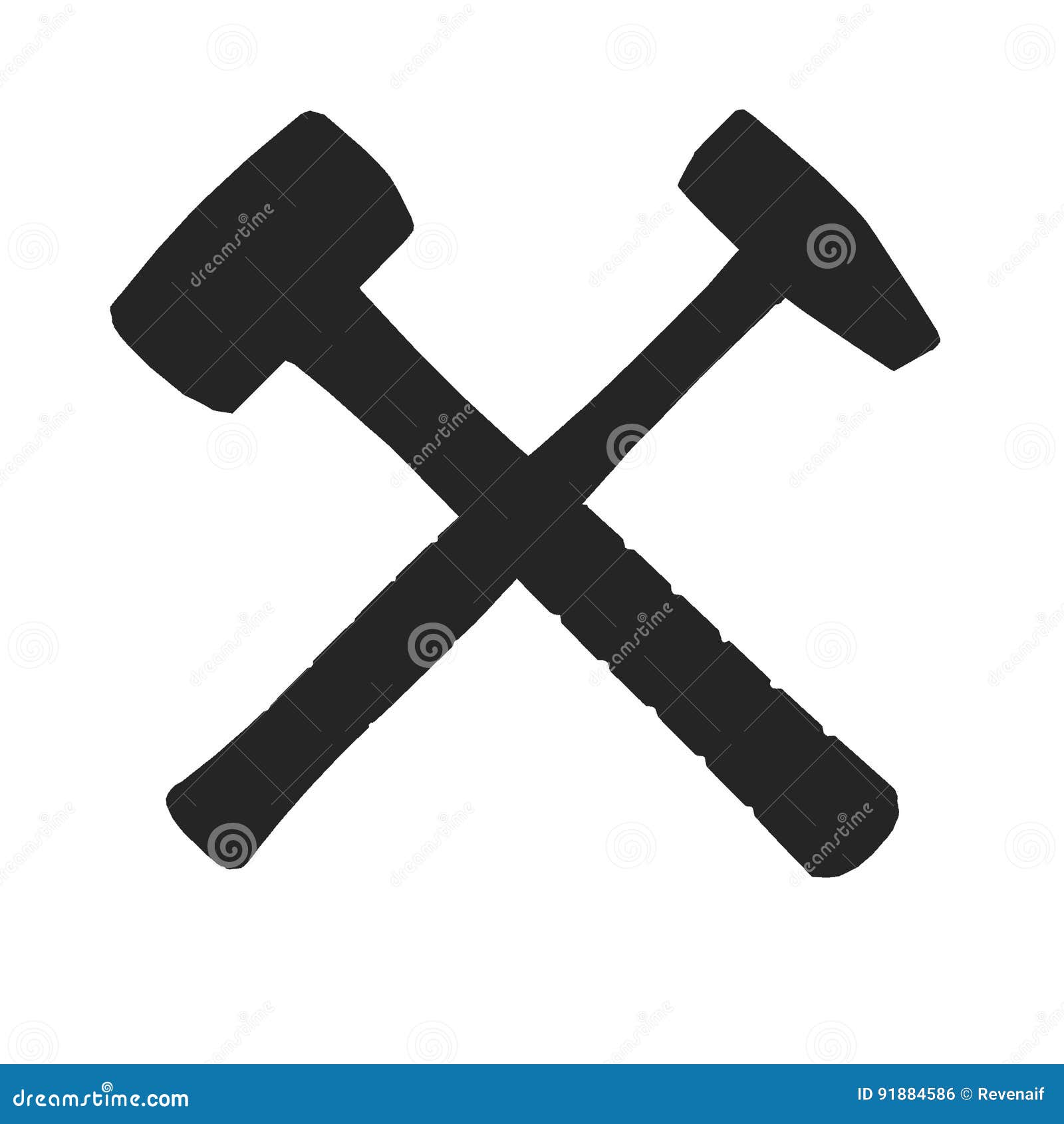 Lump and Cross Peen Hammers Stock Illustration Illustration of icon