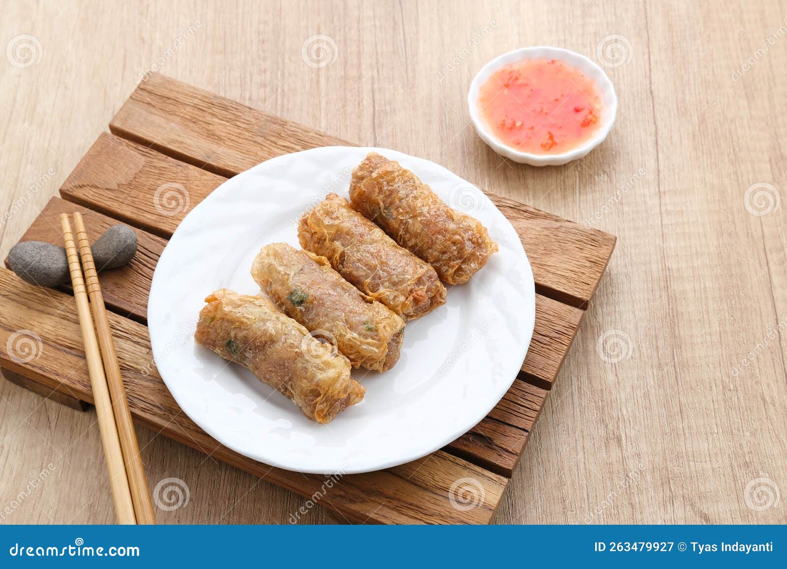 lumpia kulit tahu, chicken shrimp spring rolls