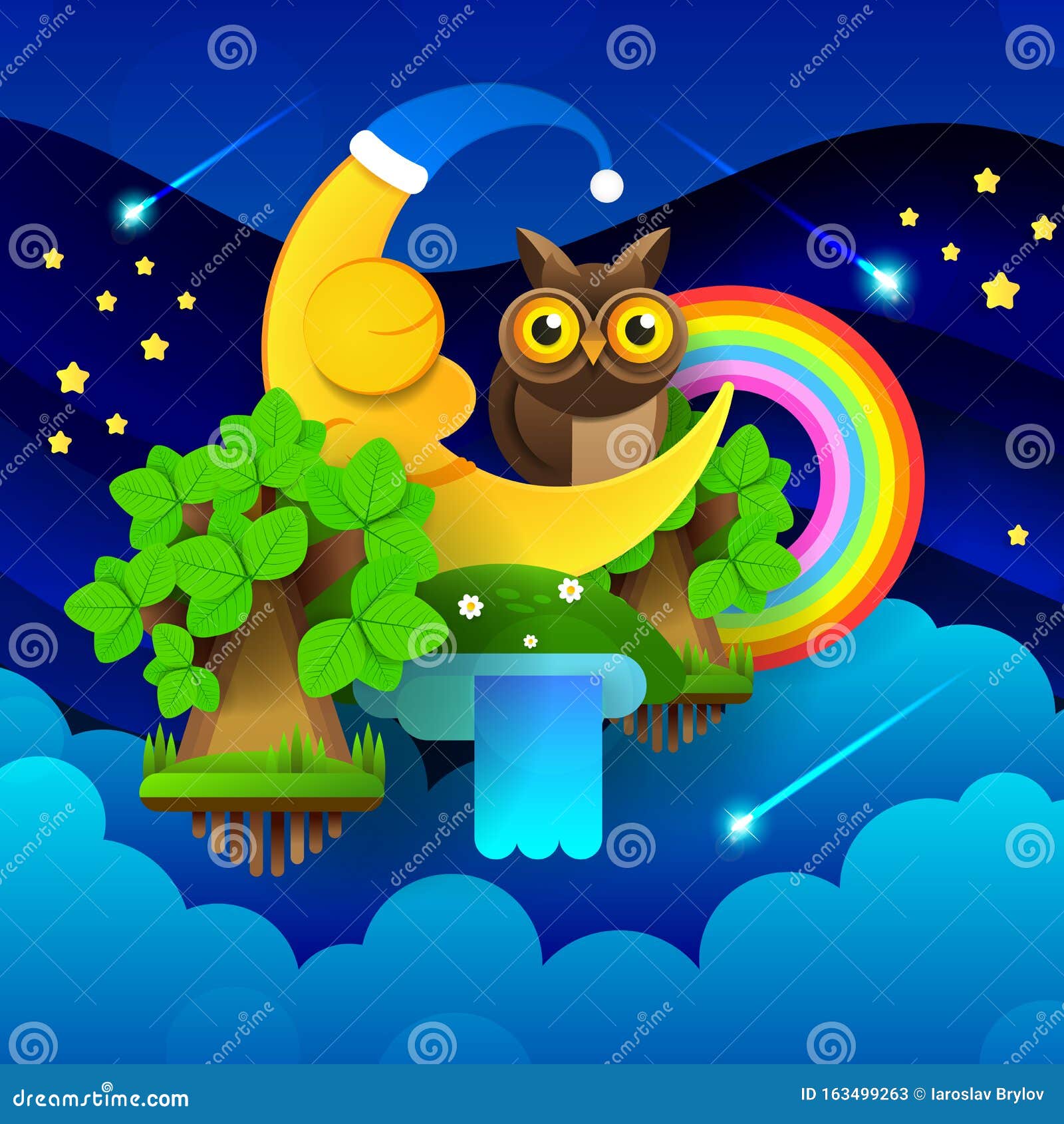 Luna De Dibujo En El Cielo Nocturno Noche Buena Para Los Niños Ilustración Brillante Adecuada Para Tarjeta De Saludo, Cartel O T Ilustración del Vector - Ilustración de cartel, concepto: 163499263 Luna De Dibujo En El Cielo Nocturno Noche Buena Para Los Niños Ilustración Brillante Adecuada Para Tarjeta De Saludo, Cartel O T Ilustración del Vector - Ilustración de cartel, concepto: 163499263