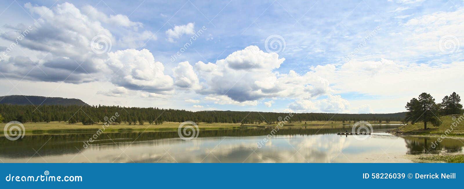 A Luna Lake Panorama, White Mountains, Arizona Stock Image Image of