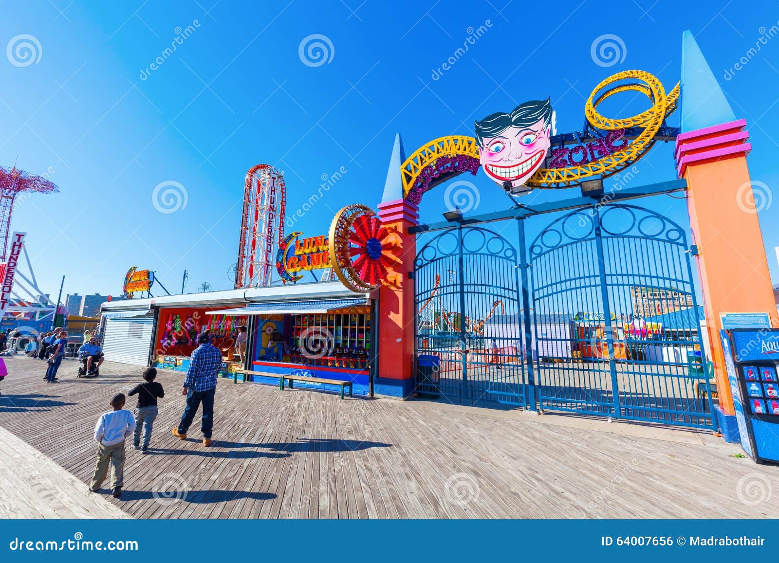 Luna Park in Coney Island, NYC Redaktionelles Foto Bild von