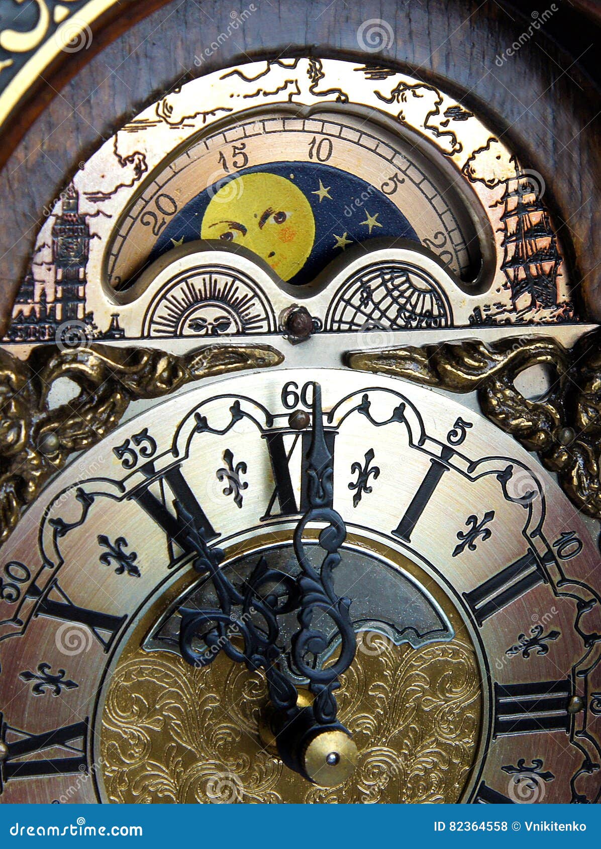lunar calendar of mantel clock