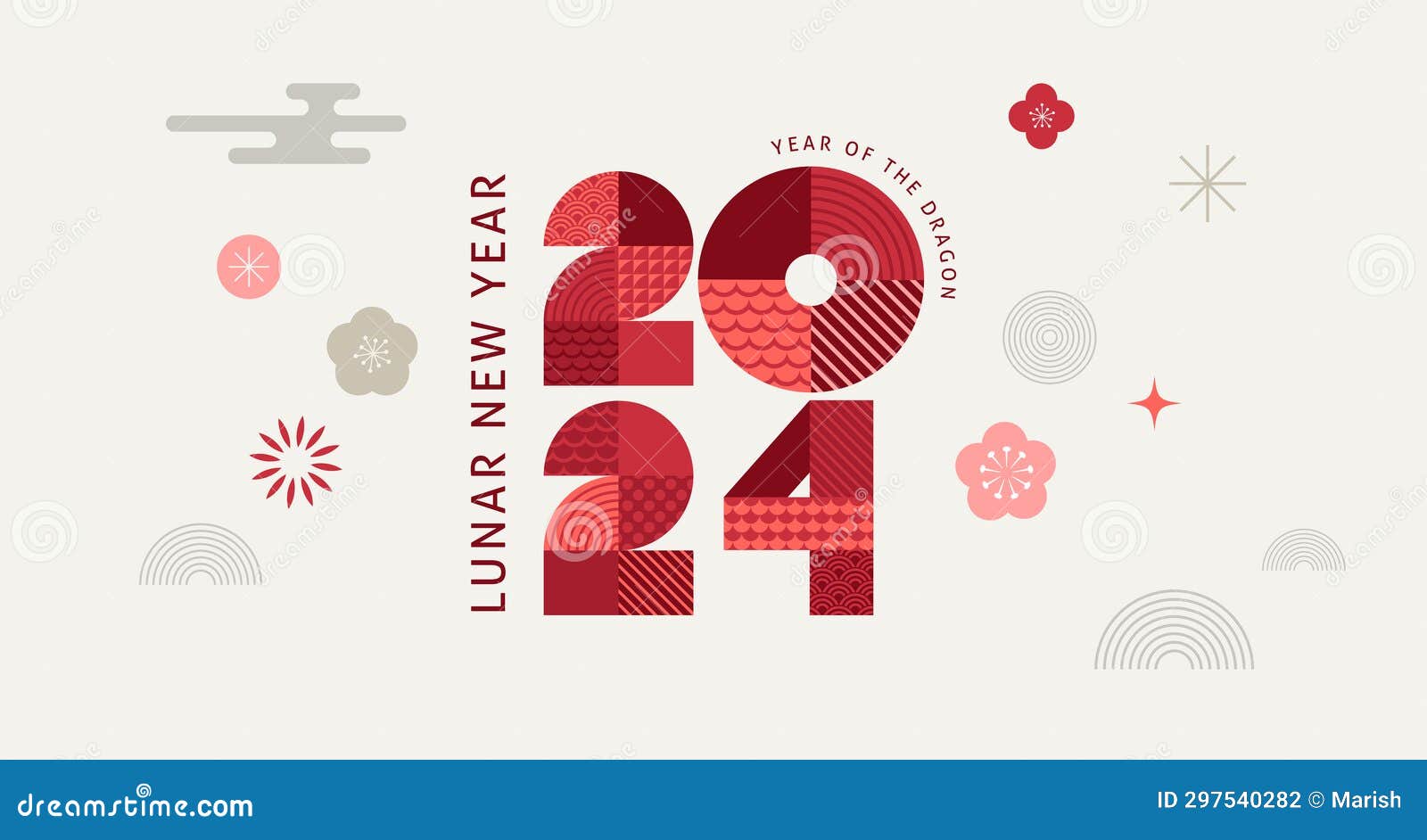 Lunar New Year Background, Banner, Chinese New Year 2024 , Year of the