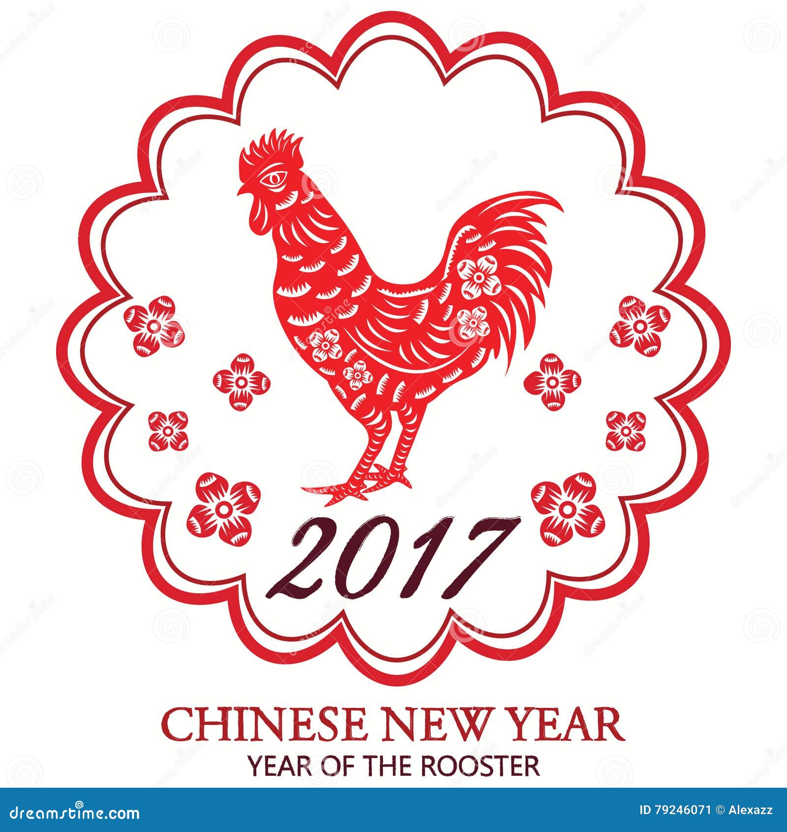 2017 Lunar New Year of Rooster,Chinese New Year,Rooster Calligraphy