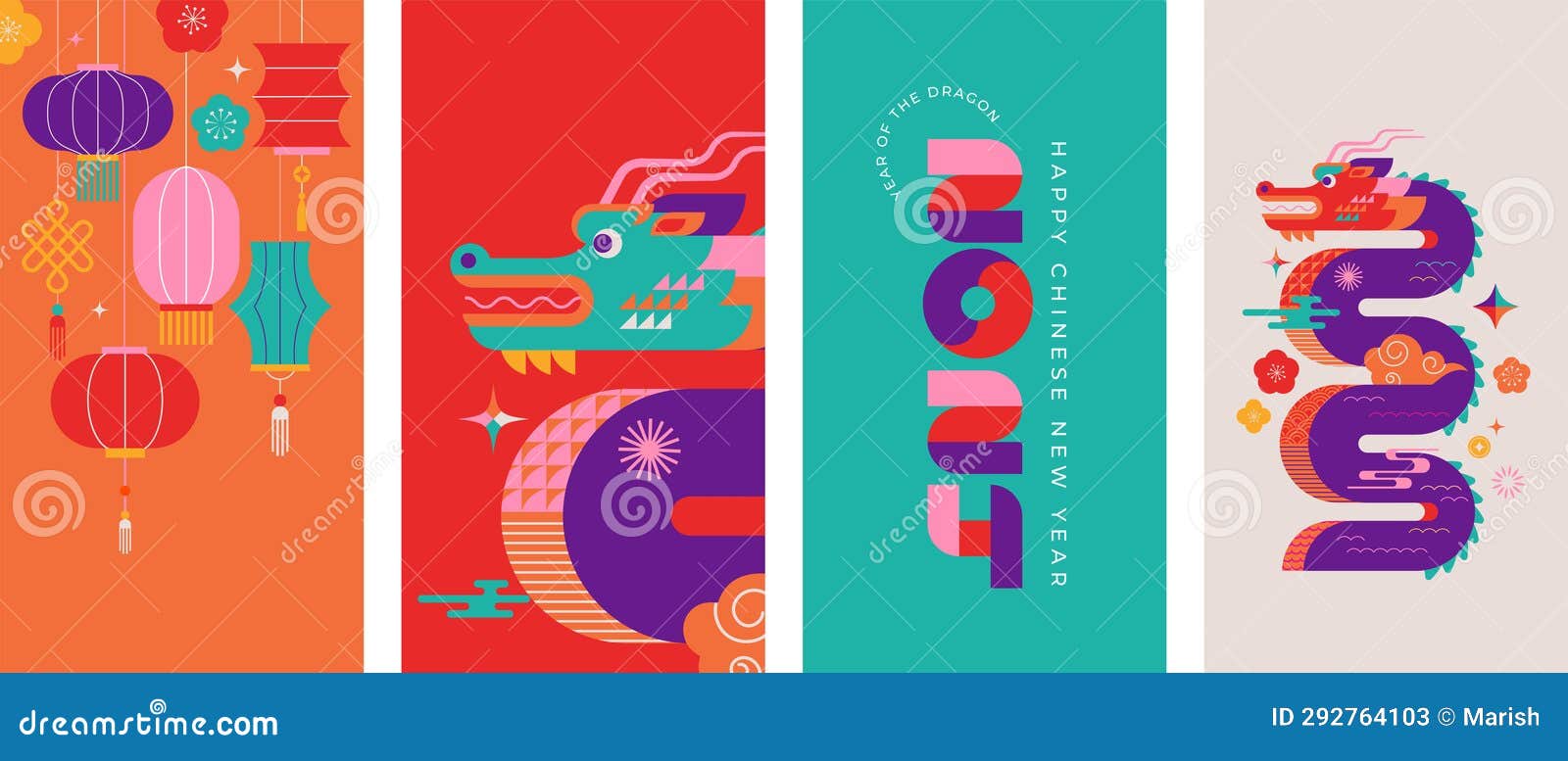 lunar new year vertical background, banner, social media story template. chinese new year 2024 , year of the dragon