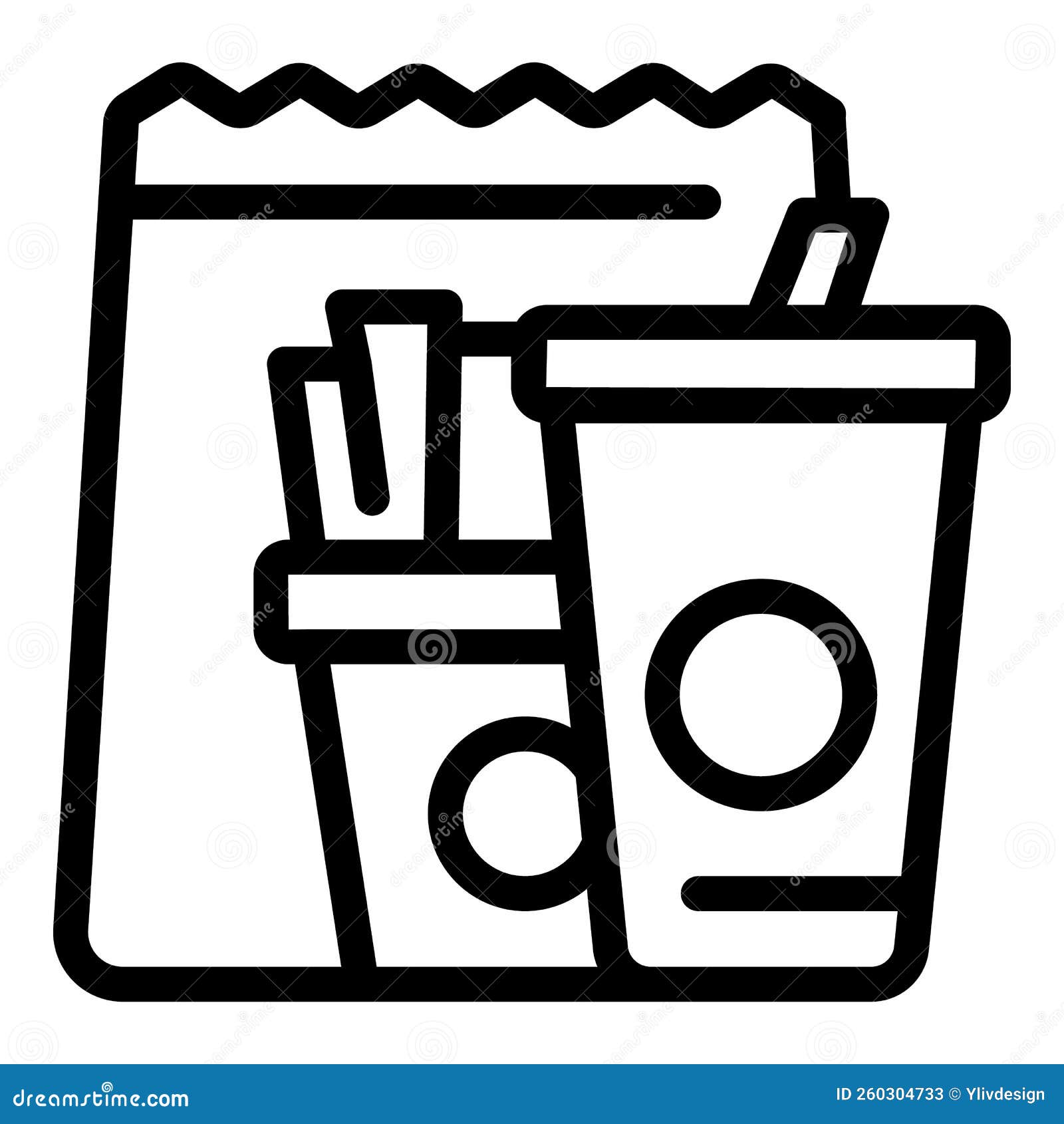 Lunch Bag Icon Outline Vector. School Box Stock Vector Illustration