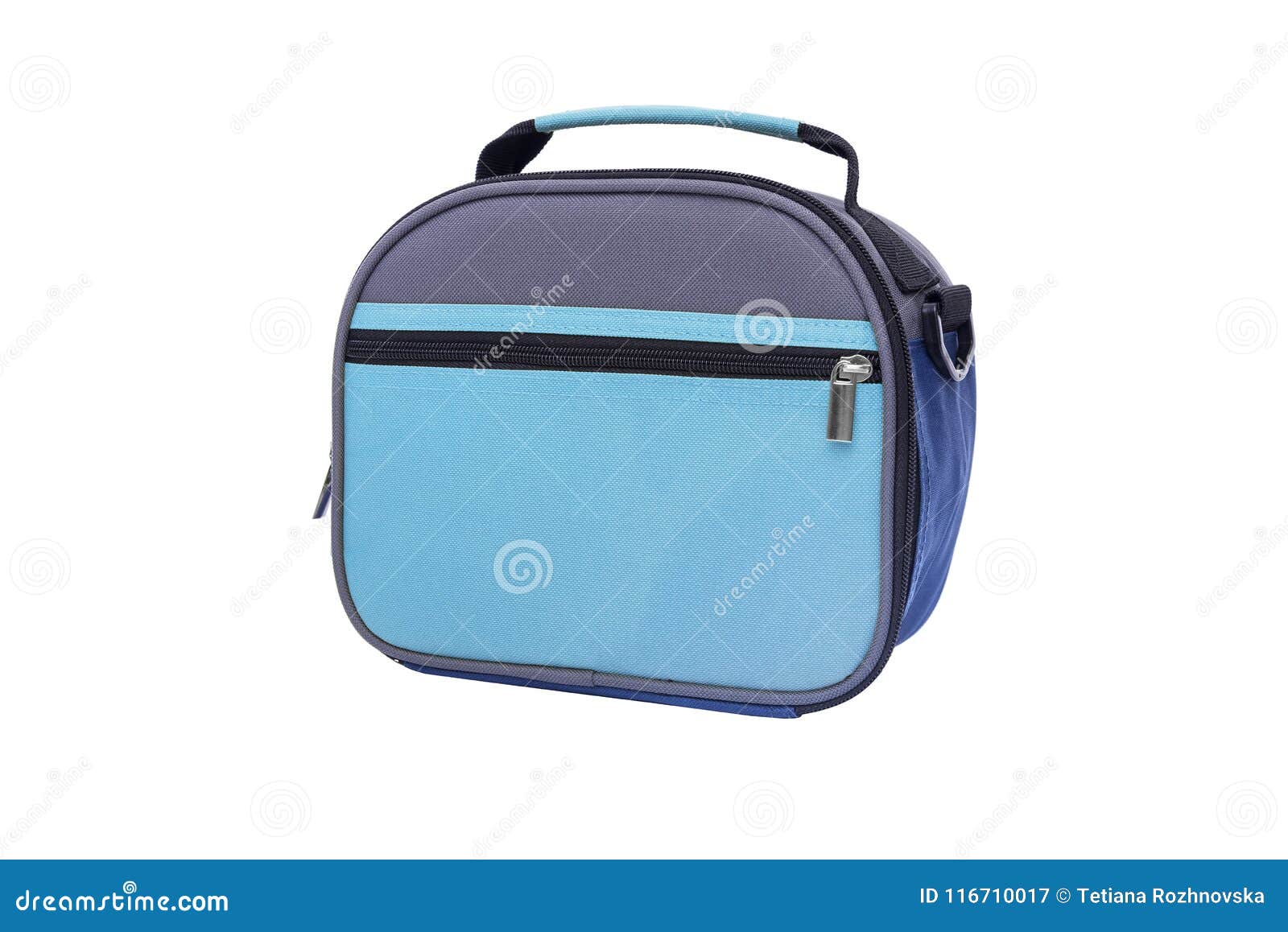 Bag for Lunch on a White Background. Stock Image - Image of blue ...