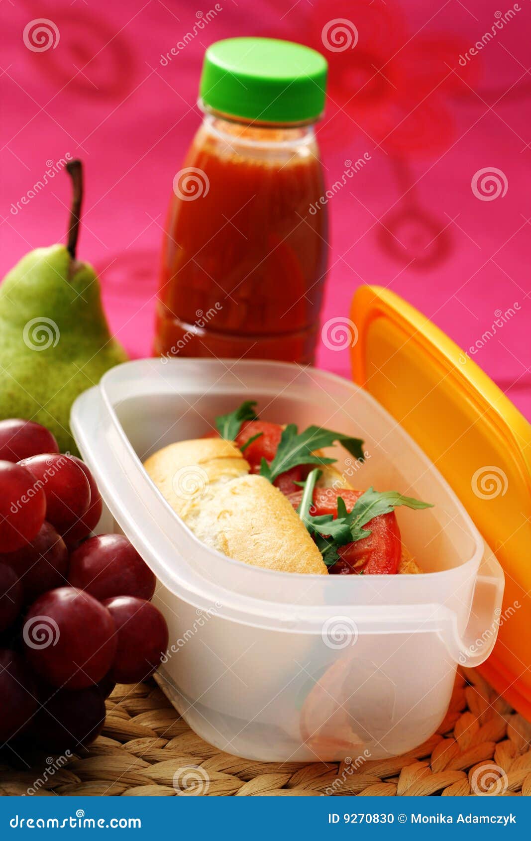 Lunch box stock photo. Image of eating, plastic, grape 9270830