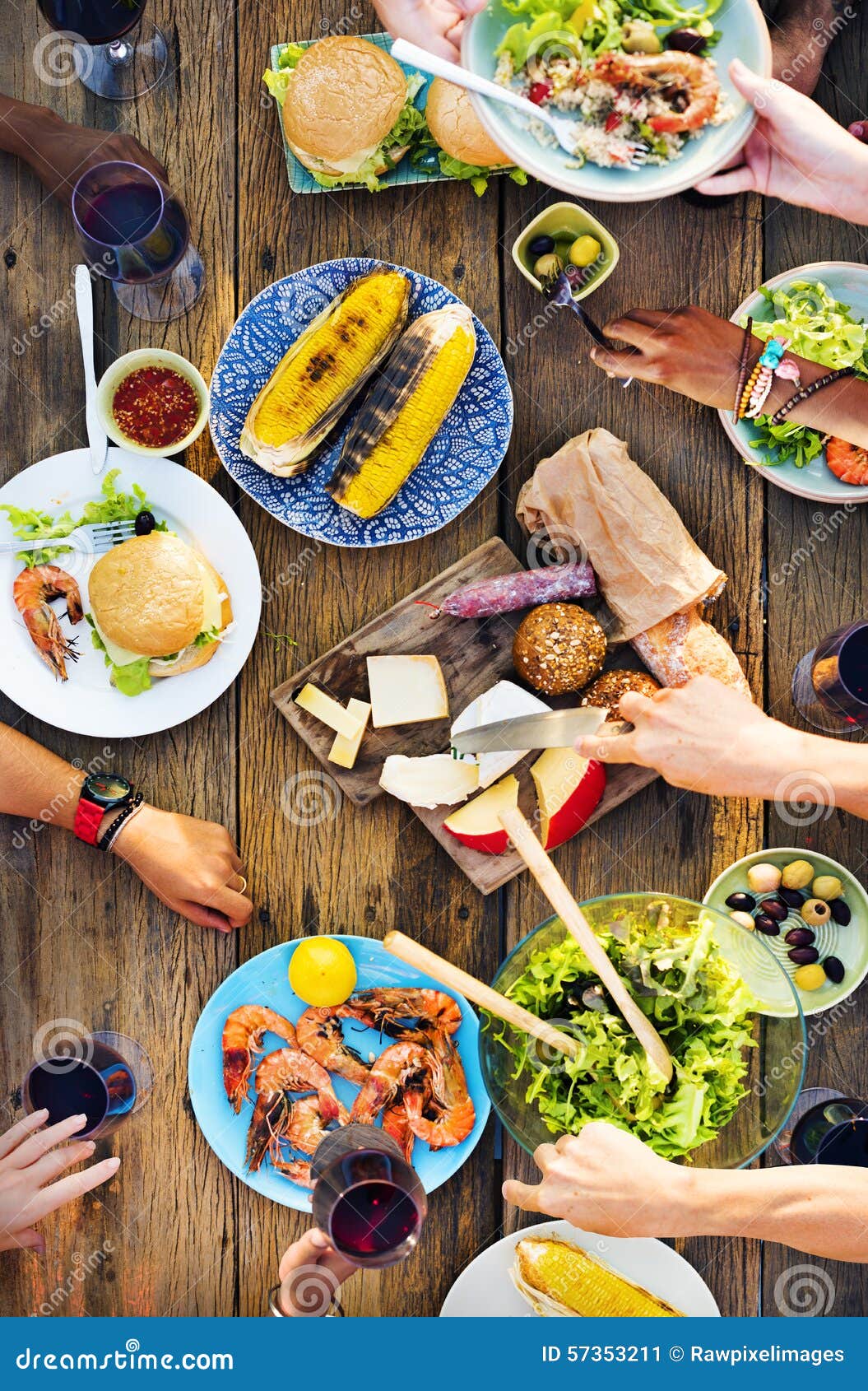 Lunch Luncheon Outdoor Dining People Concept Stock Image Image of