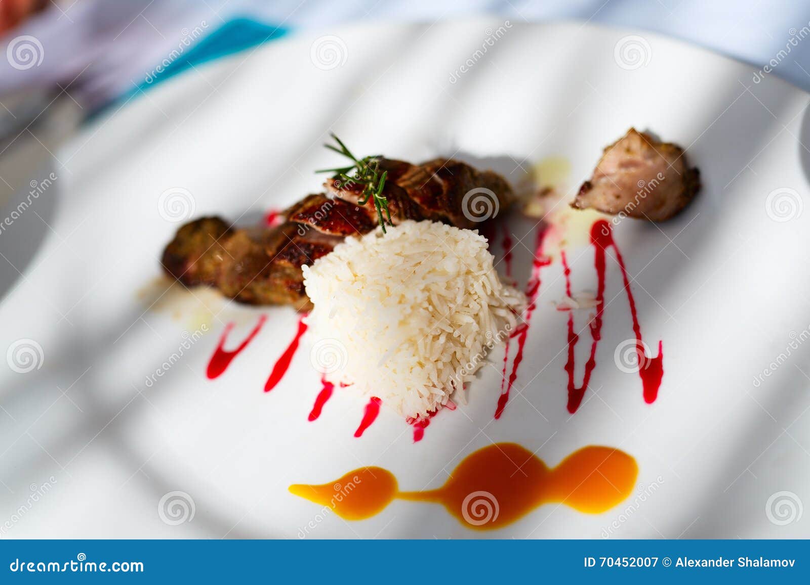 Lunch plate stock image. Image of restaurant, meat, cuisine 70452007