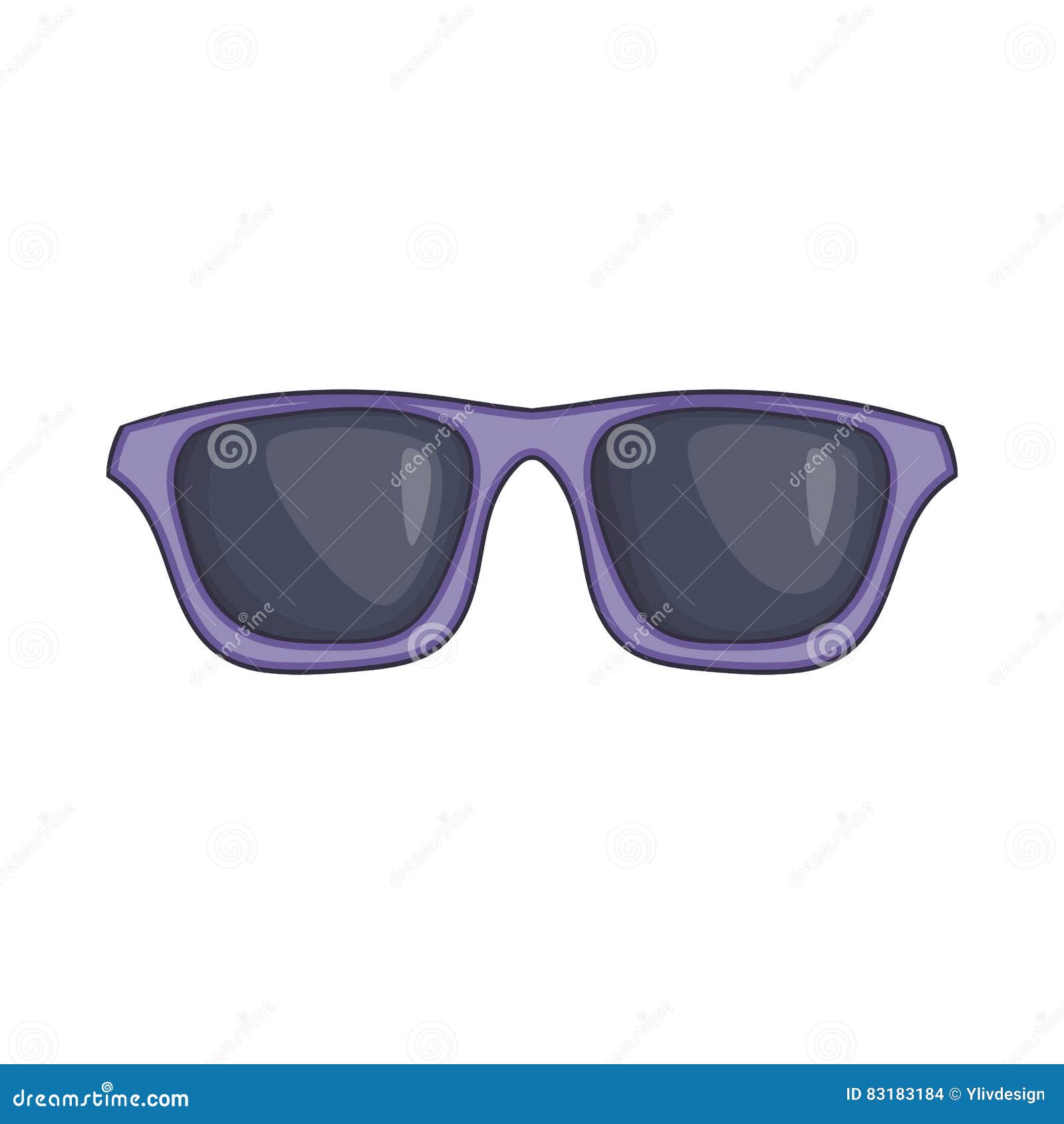 Style De Bande Dessinée Icône Lunettes De Soleil Noir Style De Bande Dessinée Icône Lunettes De Soleil Noir