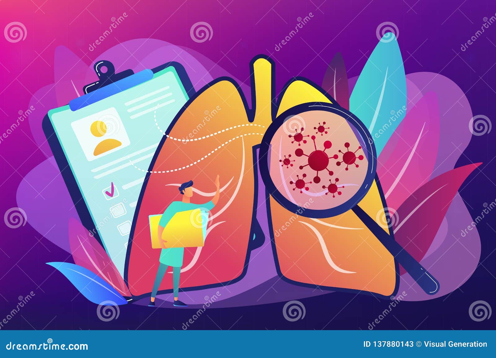 lung cancer concept  .