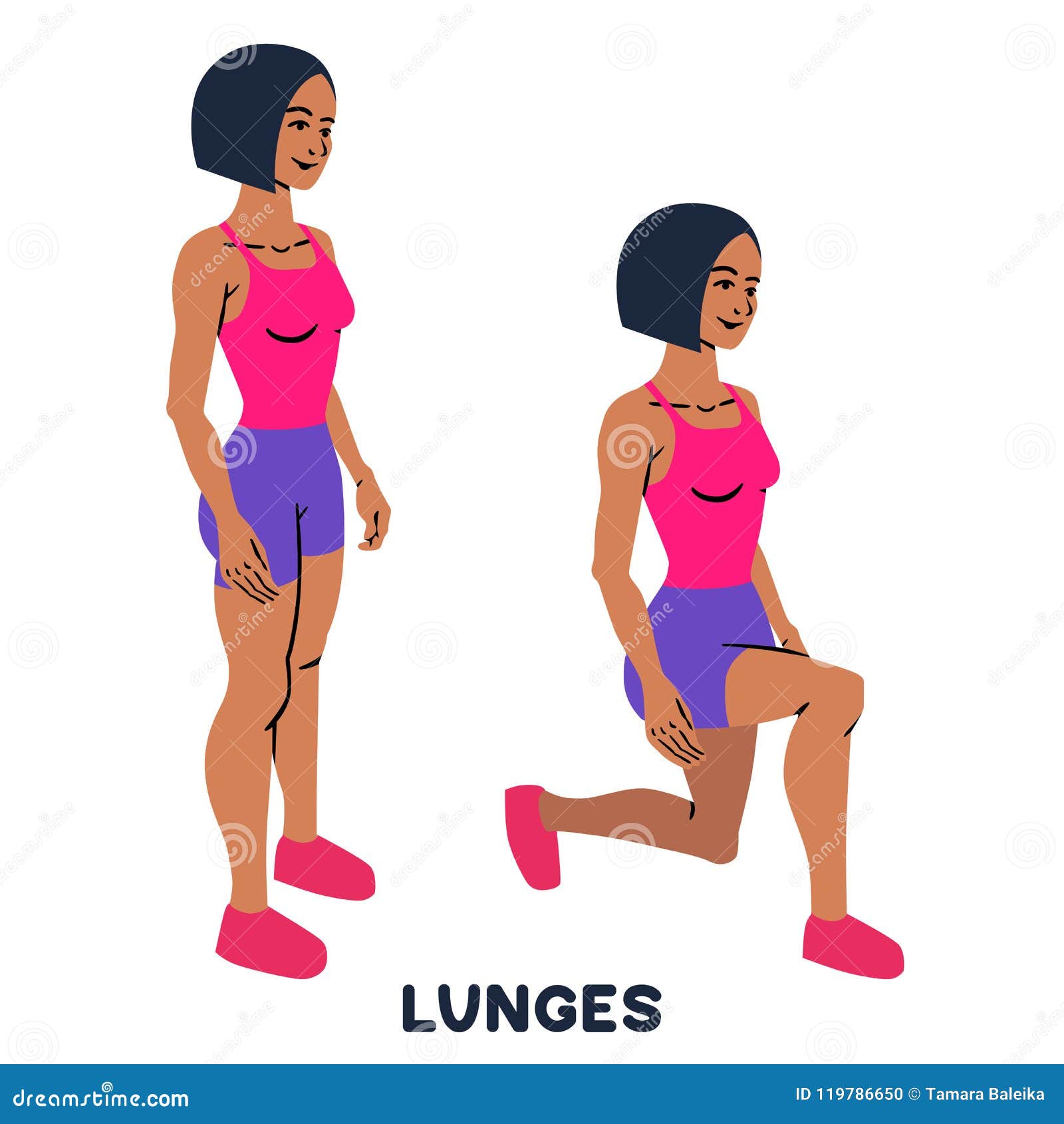Lunges Stock Illustrations – 1,257 Lunges Stock Illustrations, Vectors &  Clipart - Dreamstime