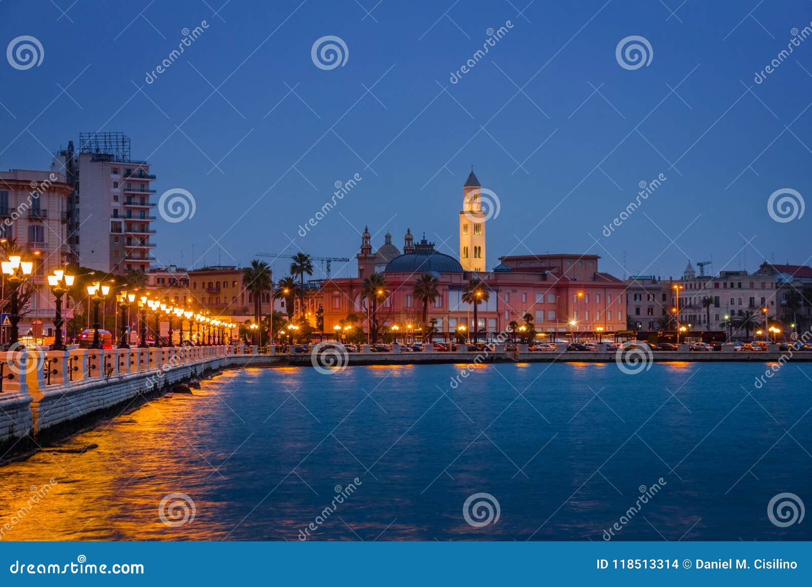 lungomare imperatore augusto. bari. apulia or puglia. italy