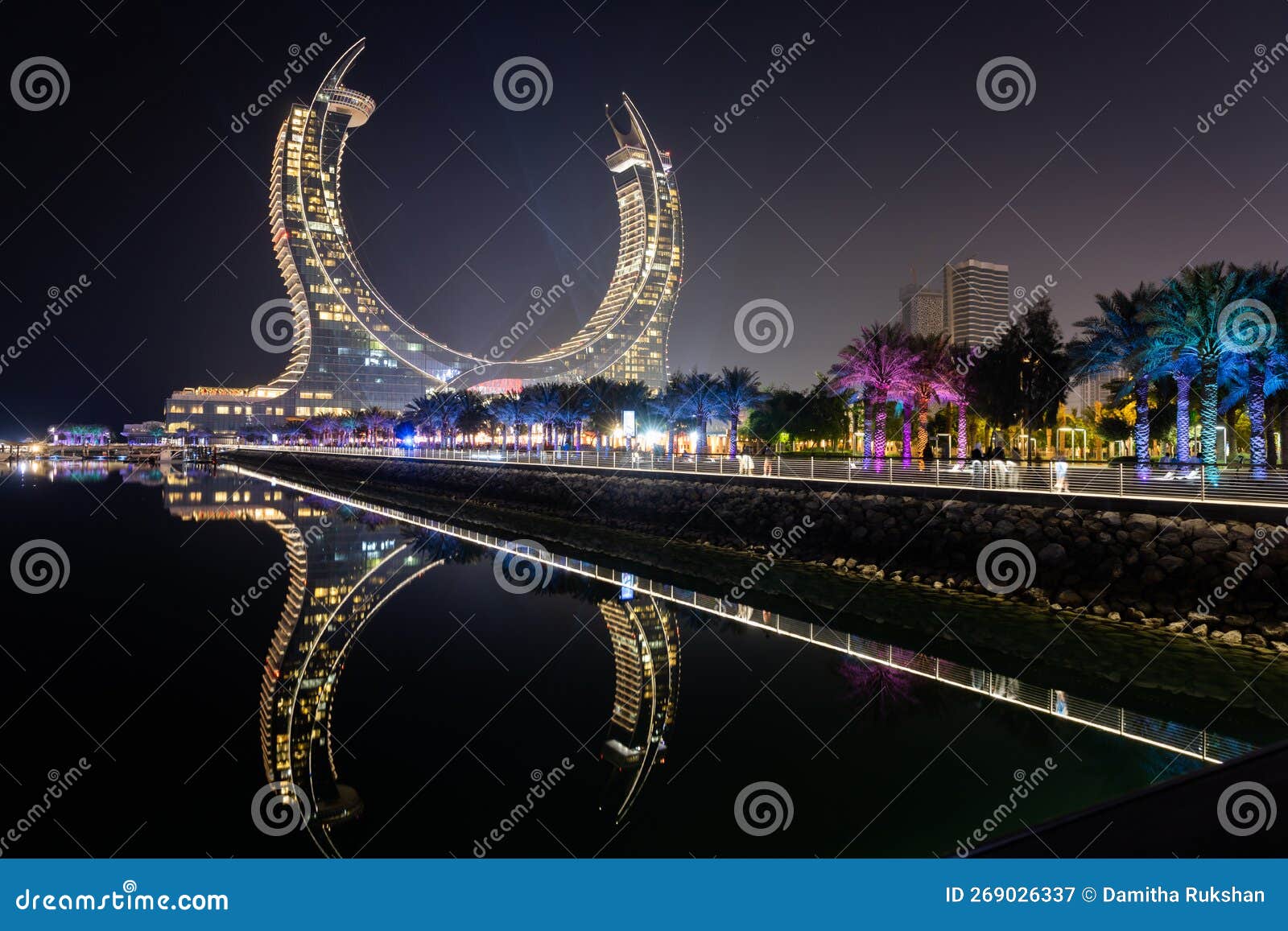 Crescent Tower In Lusail Inspired By Qatari Swords Stock Image Image