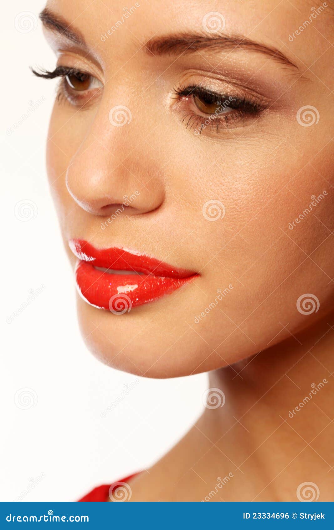 Luscious Red Lips stock photo. Image of makeup, lips 23334696