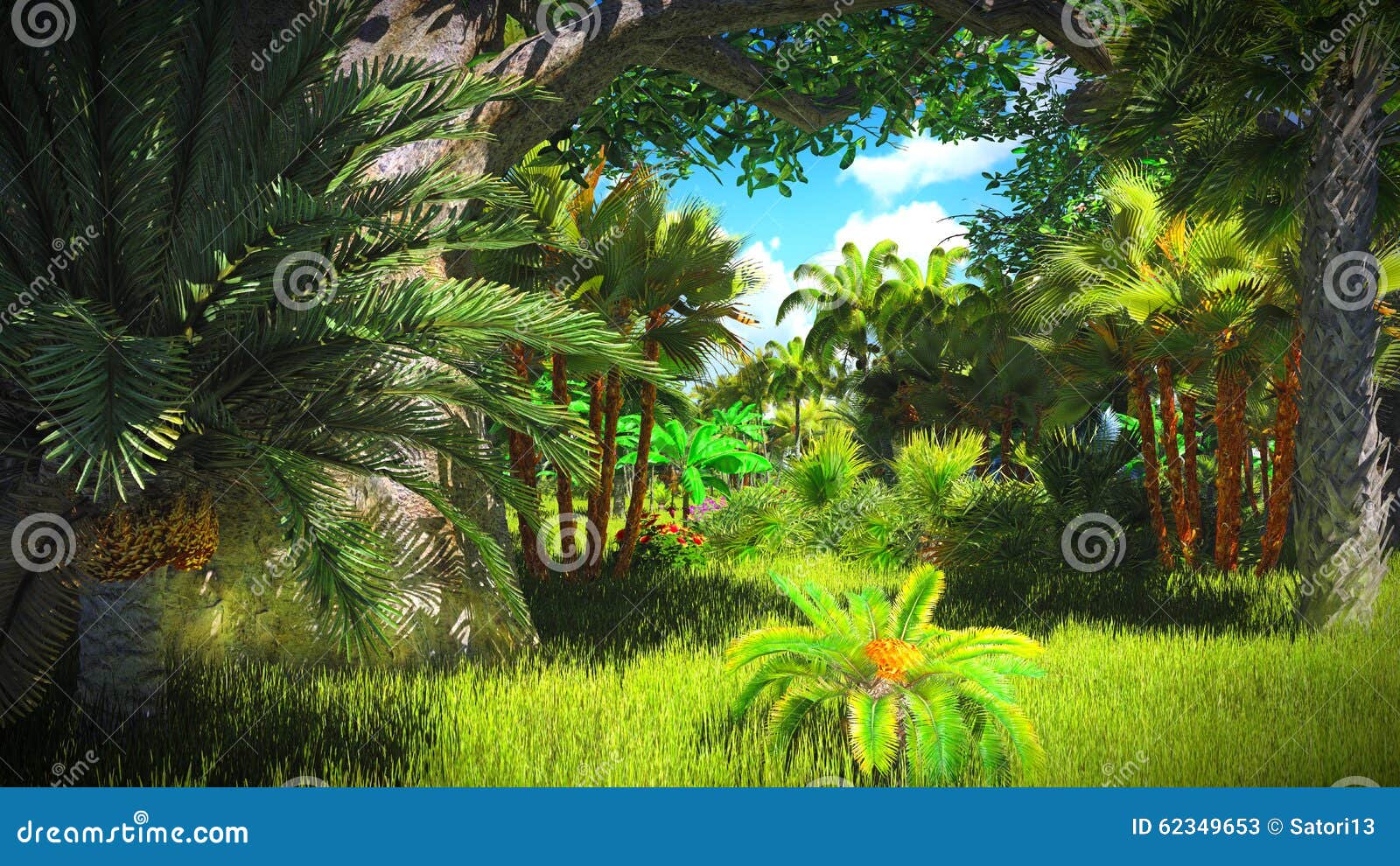 Lush vegetation in jungle stock image. Image of plant 62349653