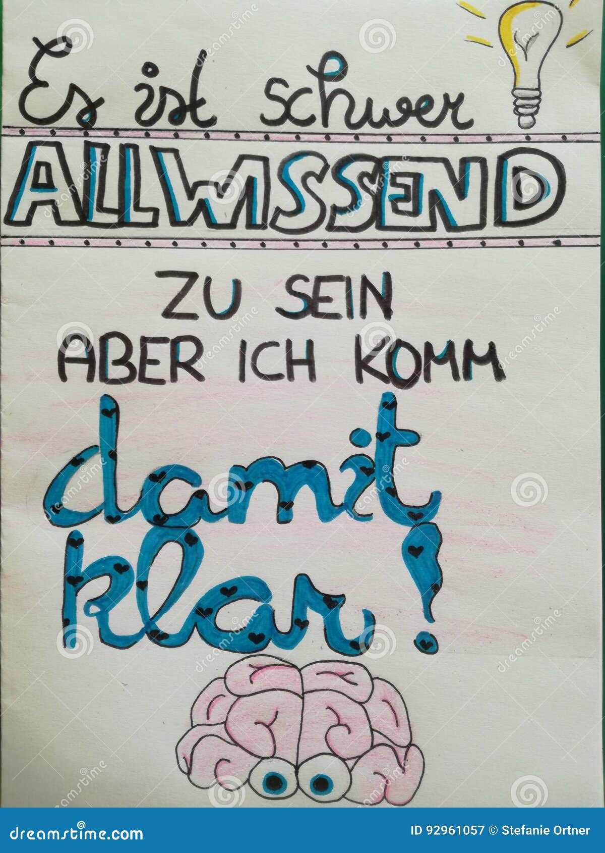 Lustig Witz Bild Gehirn Sein Nicht Einfaches Perfekt Ist Zu Sein Aber Das Kein Problem Fur Mich Stockbild Bild Von Gehirn Problem