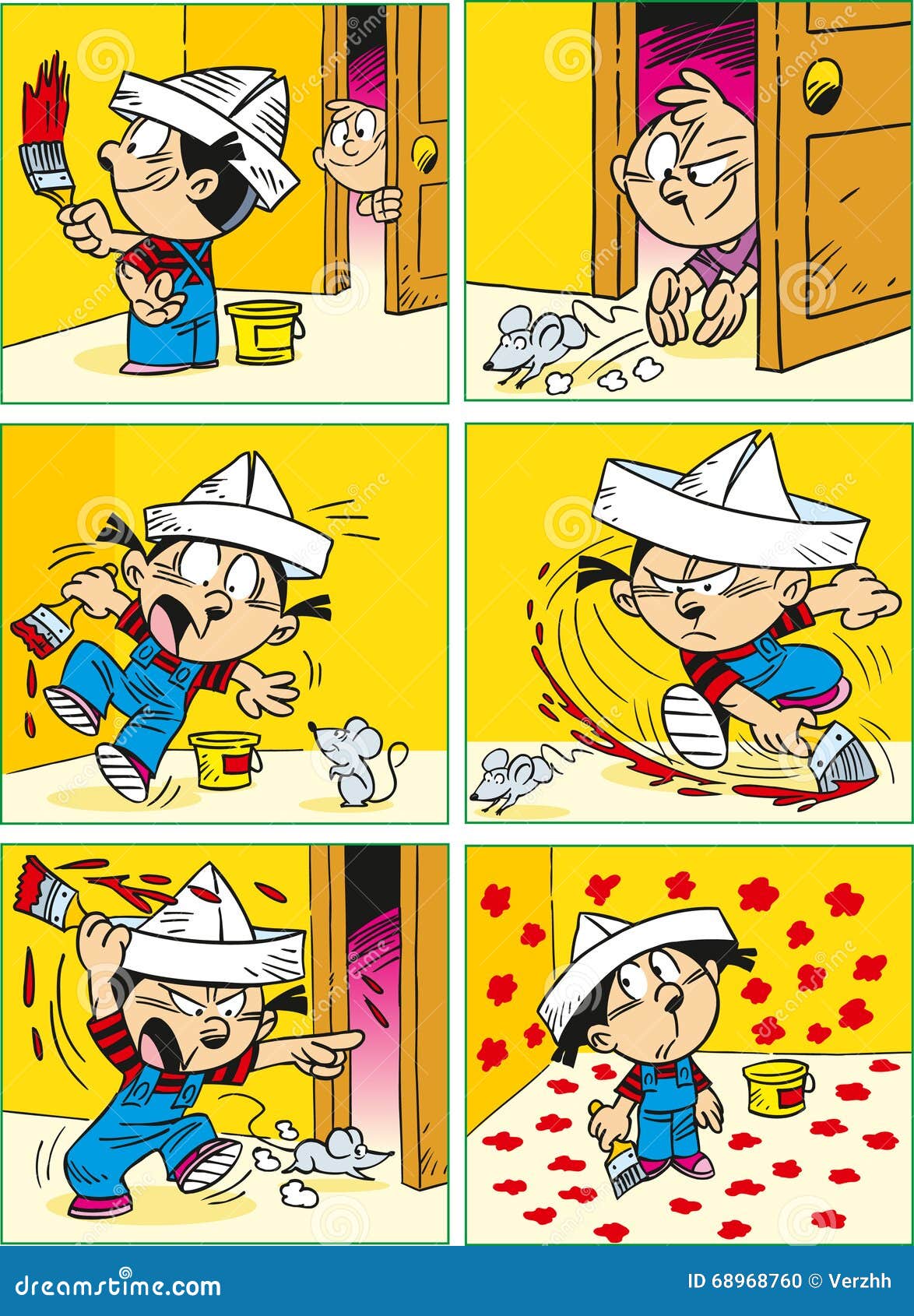 Lustige Comics Mit Kindern Vektor Abbildung Illustration Von Kindern