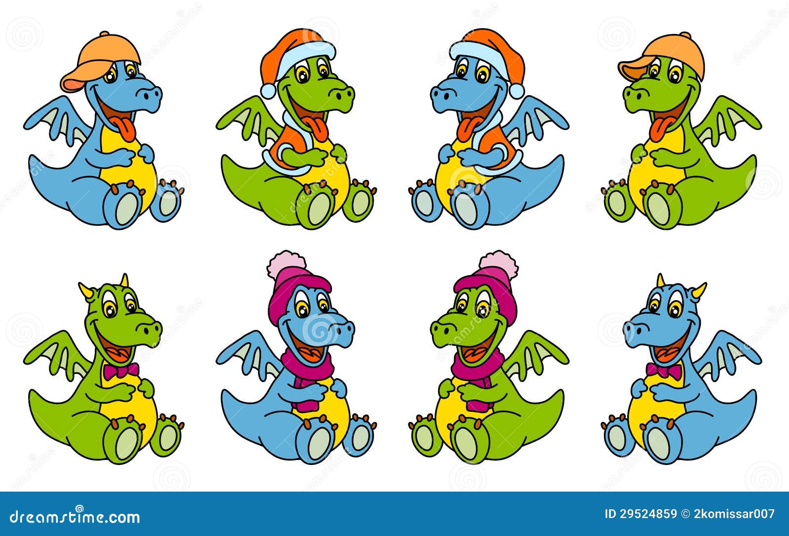 Lustige Drachen vektor abbildung. Illustration von wild - 29524859