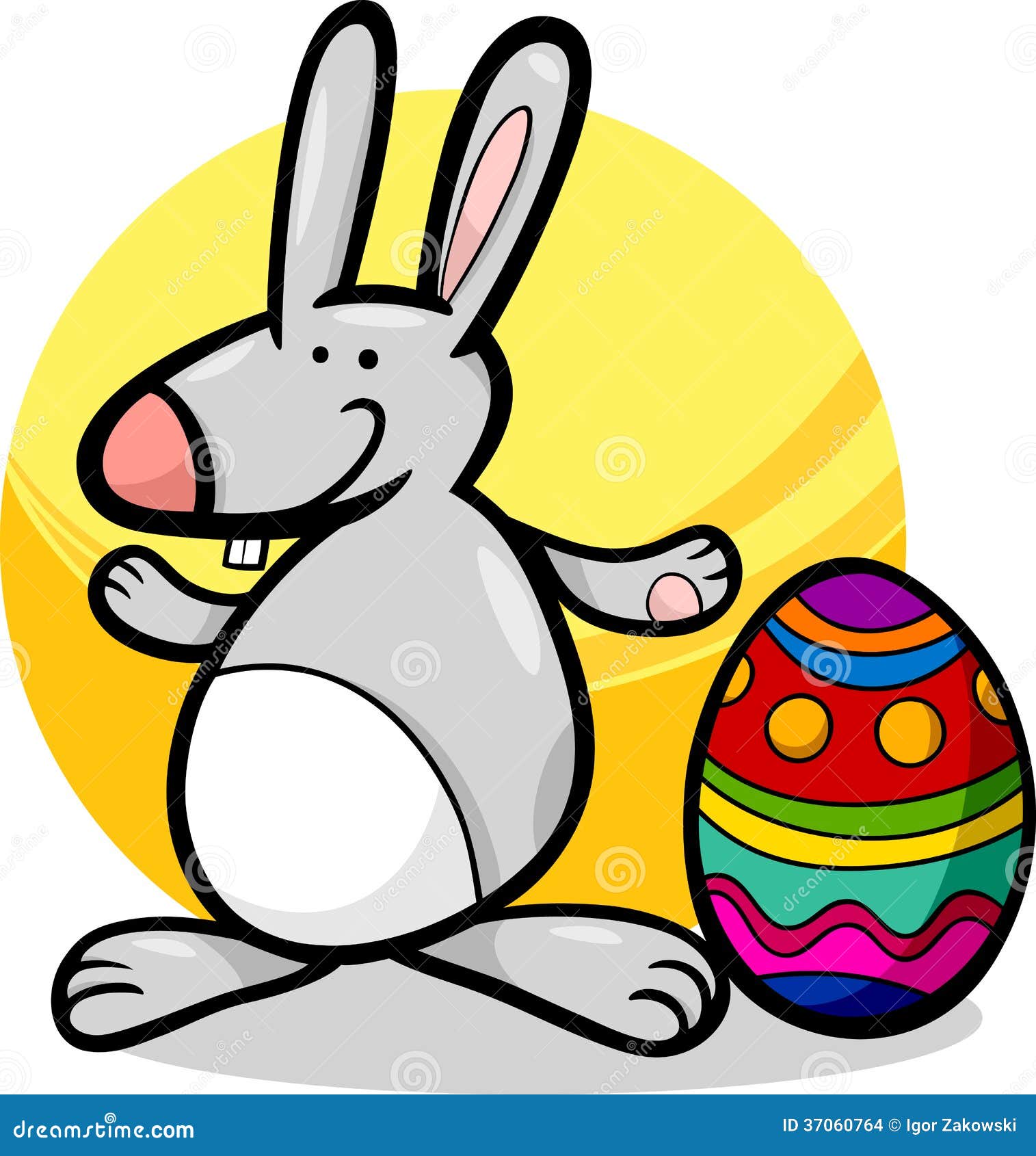Lustige Osterhasen-Karikaturillustration Vektor Abbildung