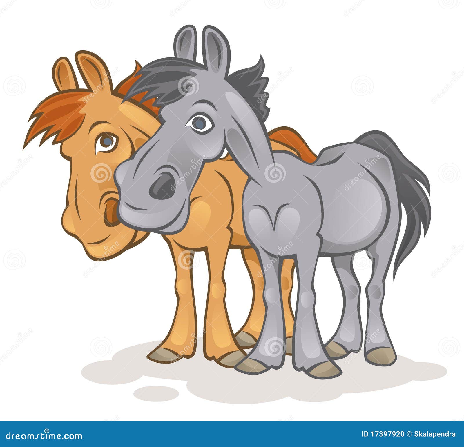 Lustige Pferde Vektor Abbildung Illustration Von Bewirtschaften 17397920