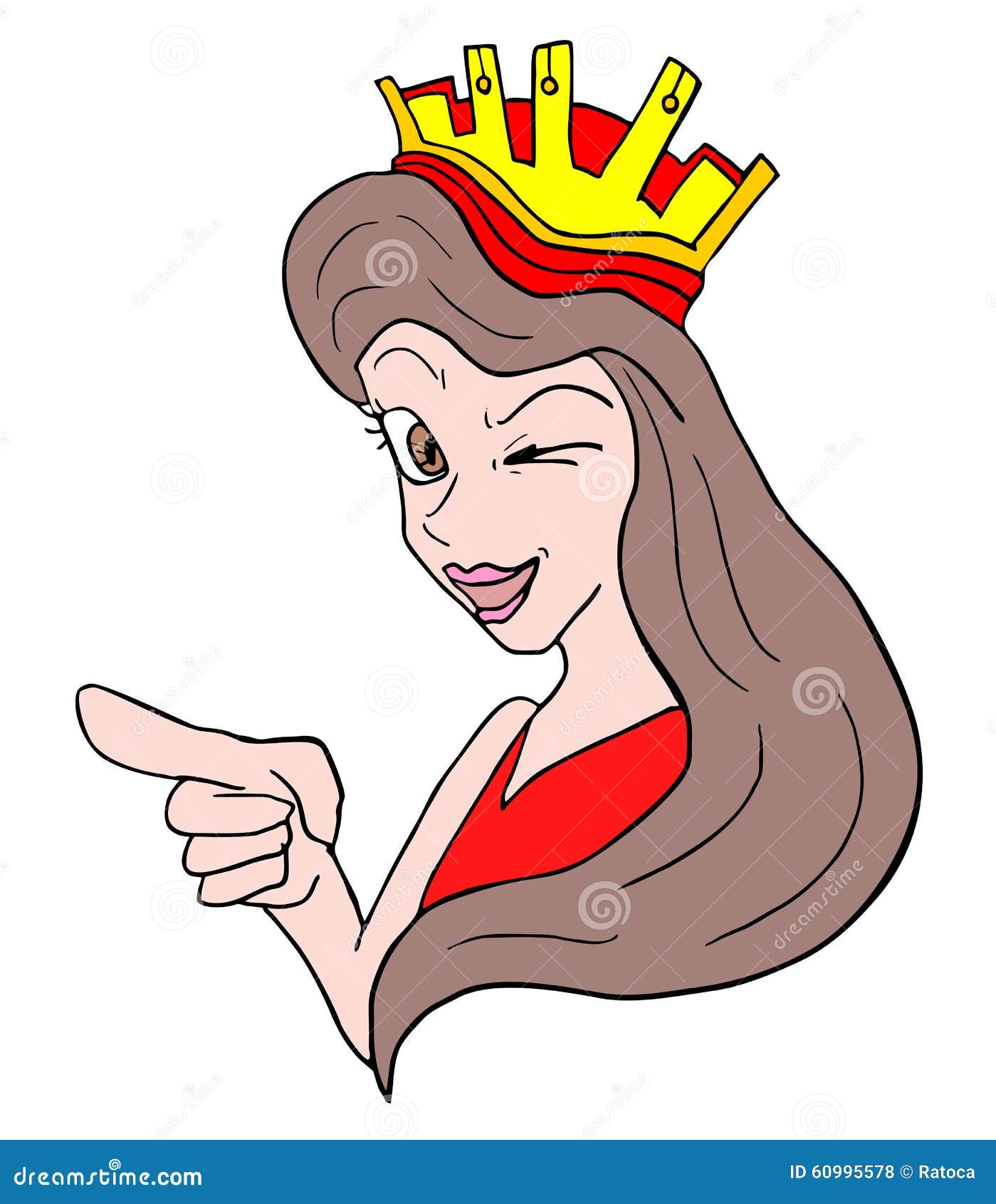 Lustige Prinzessin vektor abbildung. Illustration von leute - 60995578