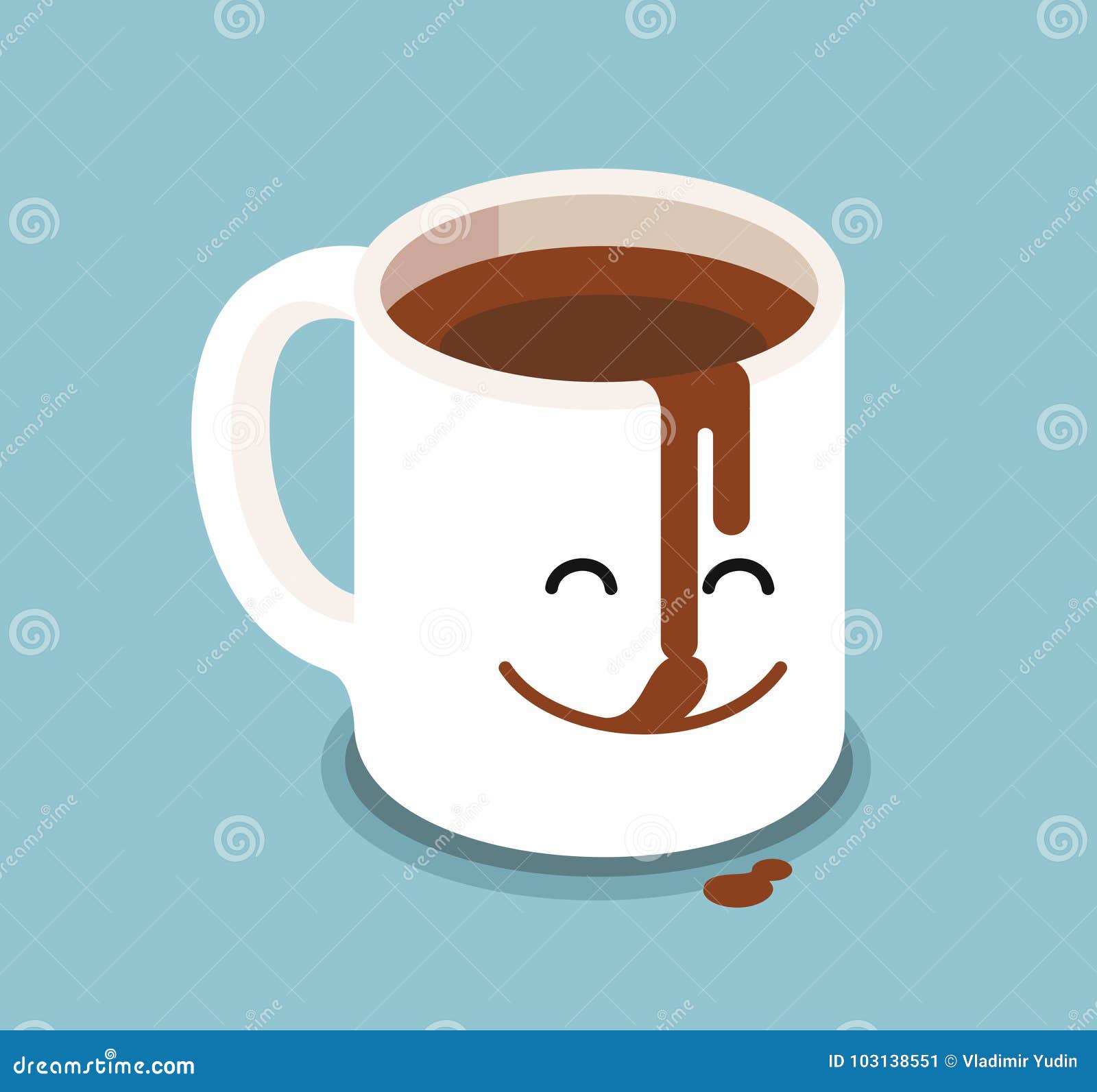 Lustige Zeichentrickfilm Figur Kaffeetasse Vektor Abbildung Illustration Von Figur Zeichentrickfilm
