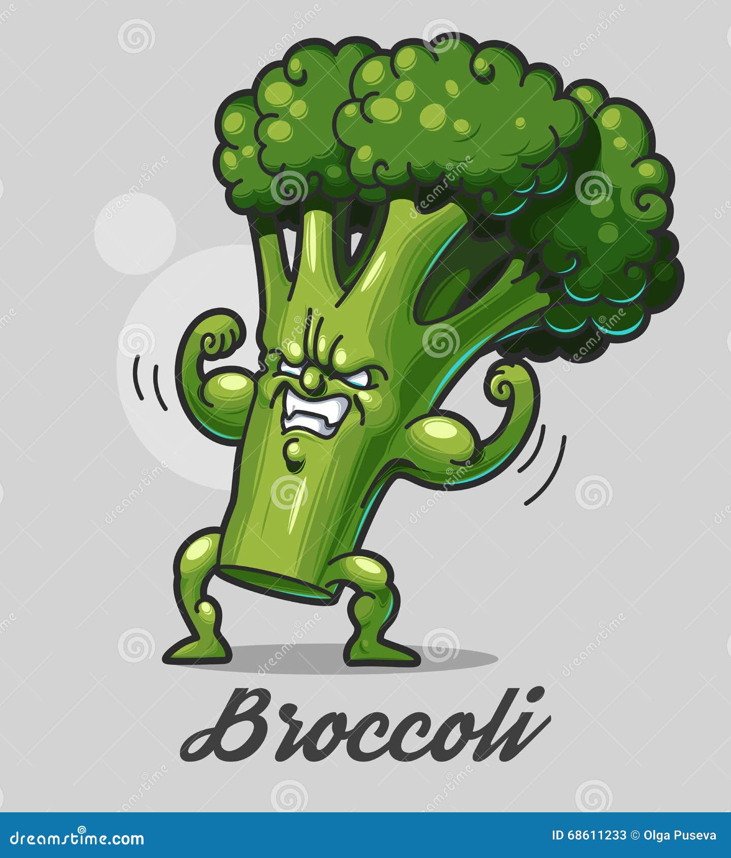 Lustiger Karikaturbrokkoli vektor abbildung. Illustration von vitamin