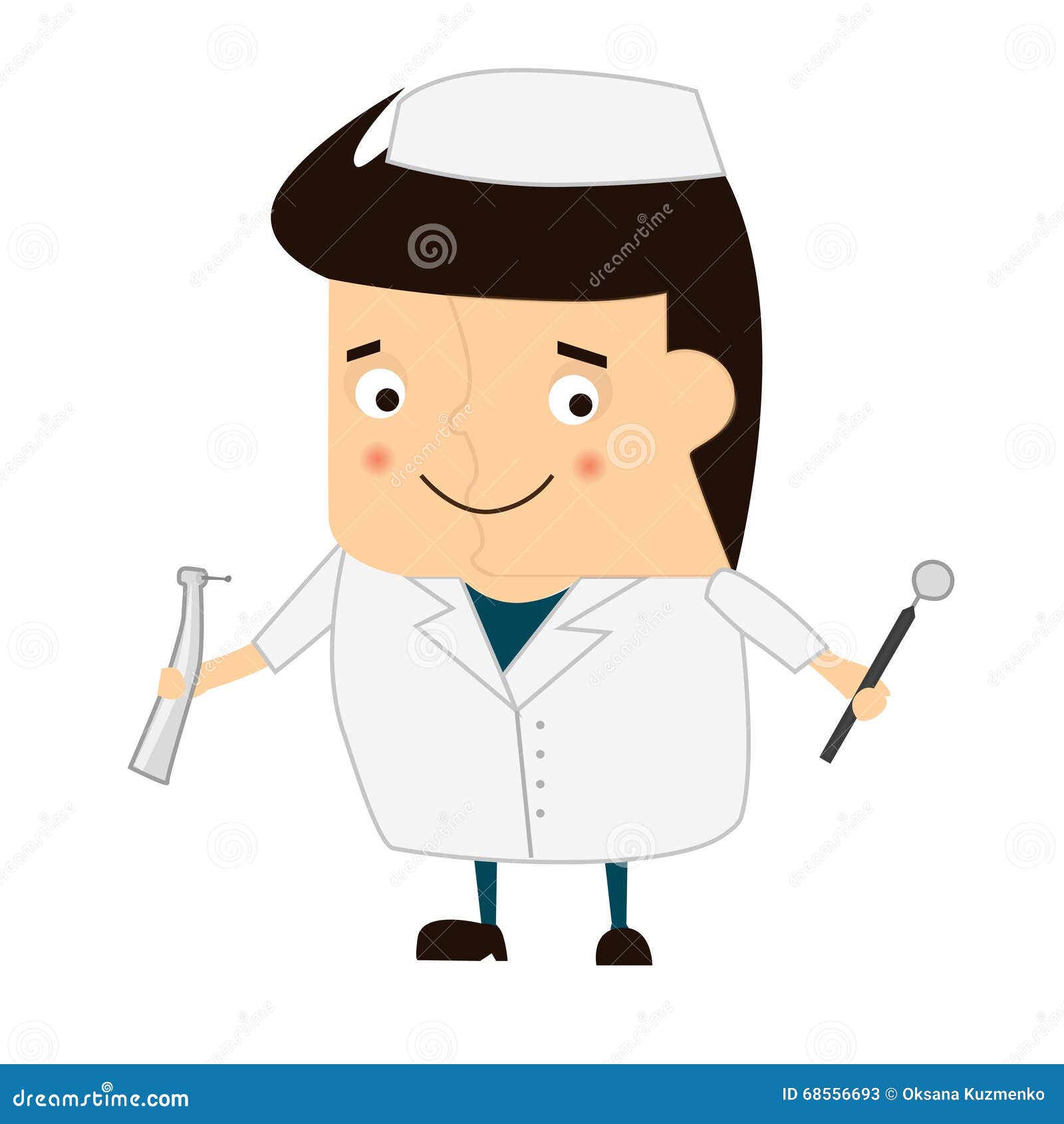 Lustiger Zahnarzt Der Karikatur Mit Zahnmedizinischer Instrumentillustration Vektor Abbildung Illustration Von Hintergrund Besetzung