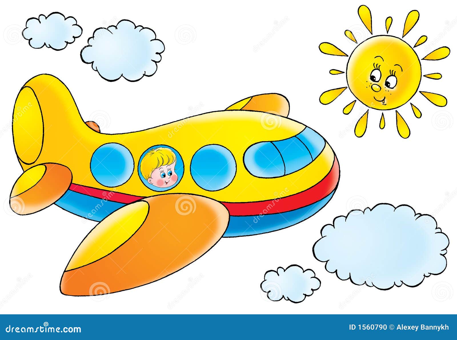 Lustiges Flugzeug Vektor Abbildung Illustration Von Flugzeug