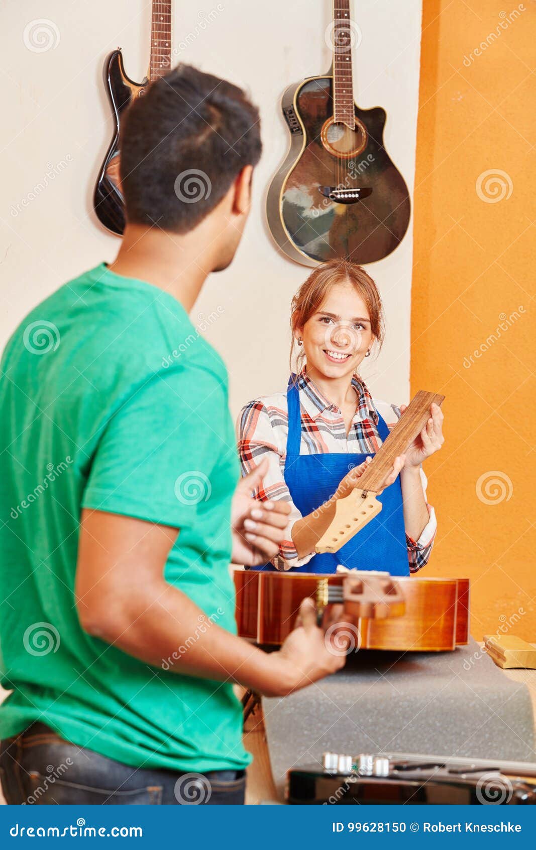 Luthier Teaching during Wood Apprenticeship Stock Photo Image of