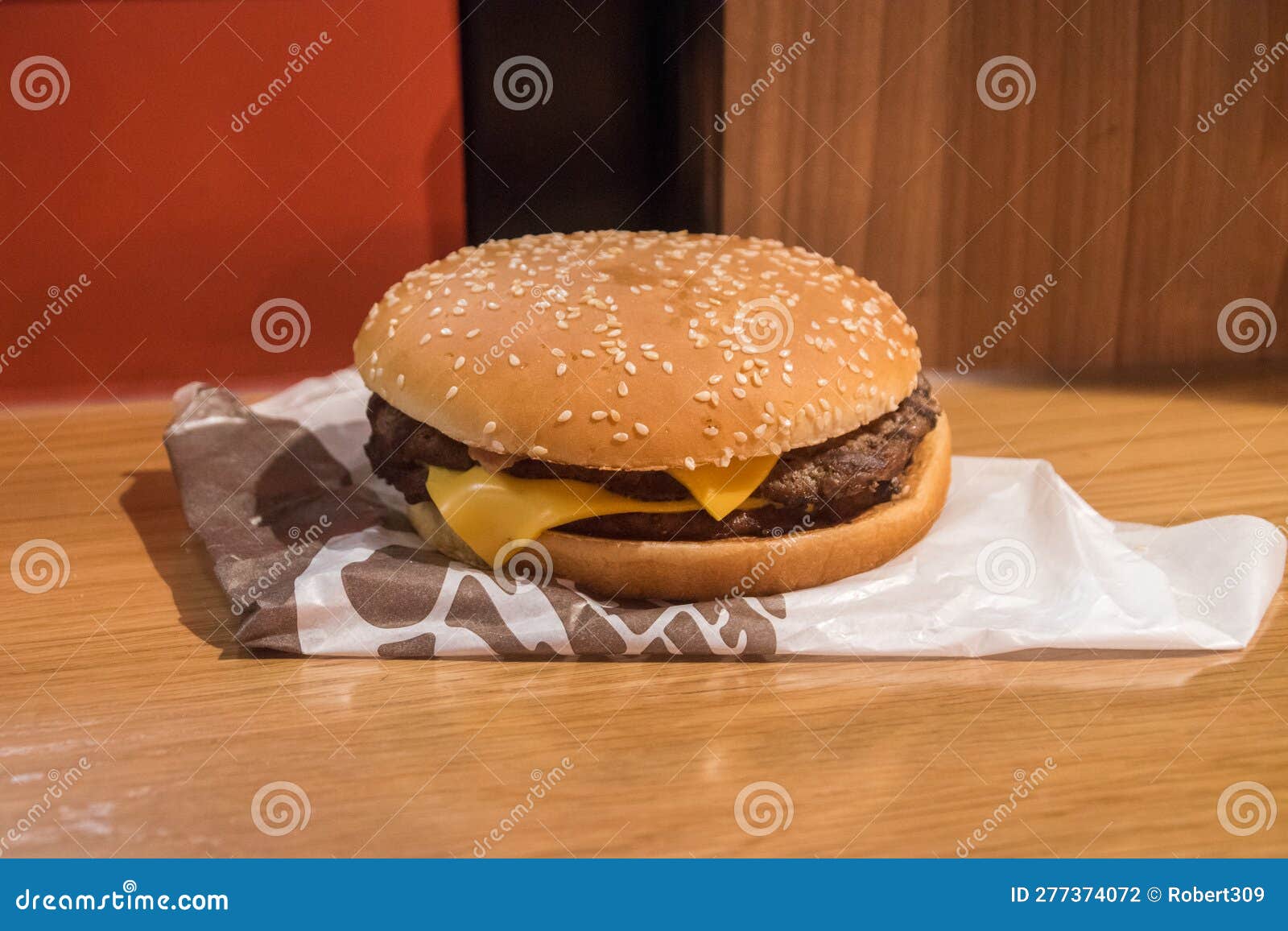 Bacon Double Cheese XL Burger from Burger King Editorial Photography