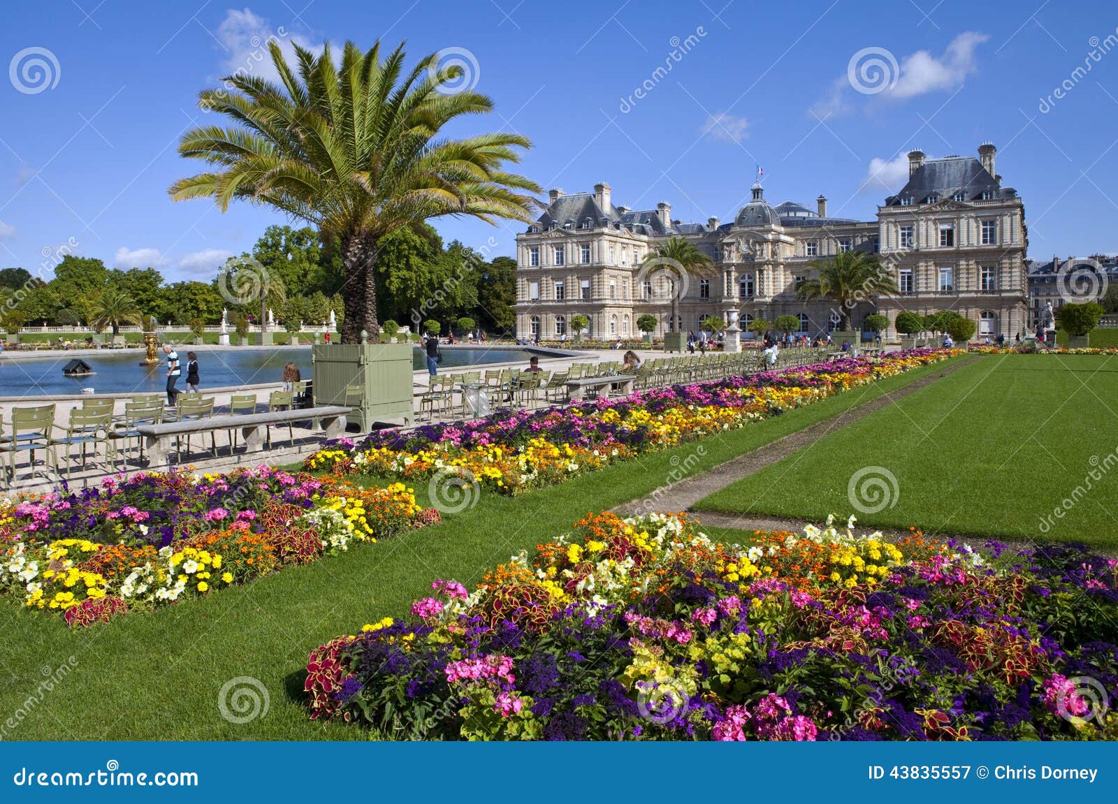 Luxembourg Palace in Jardin Du Luxembourg in Paris Editorial
