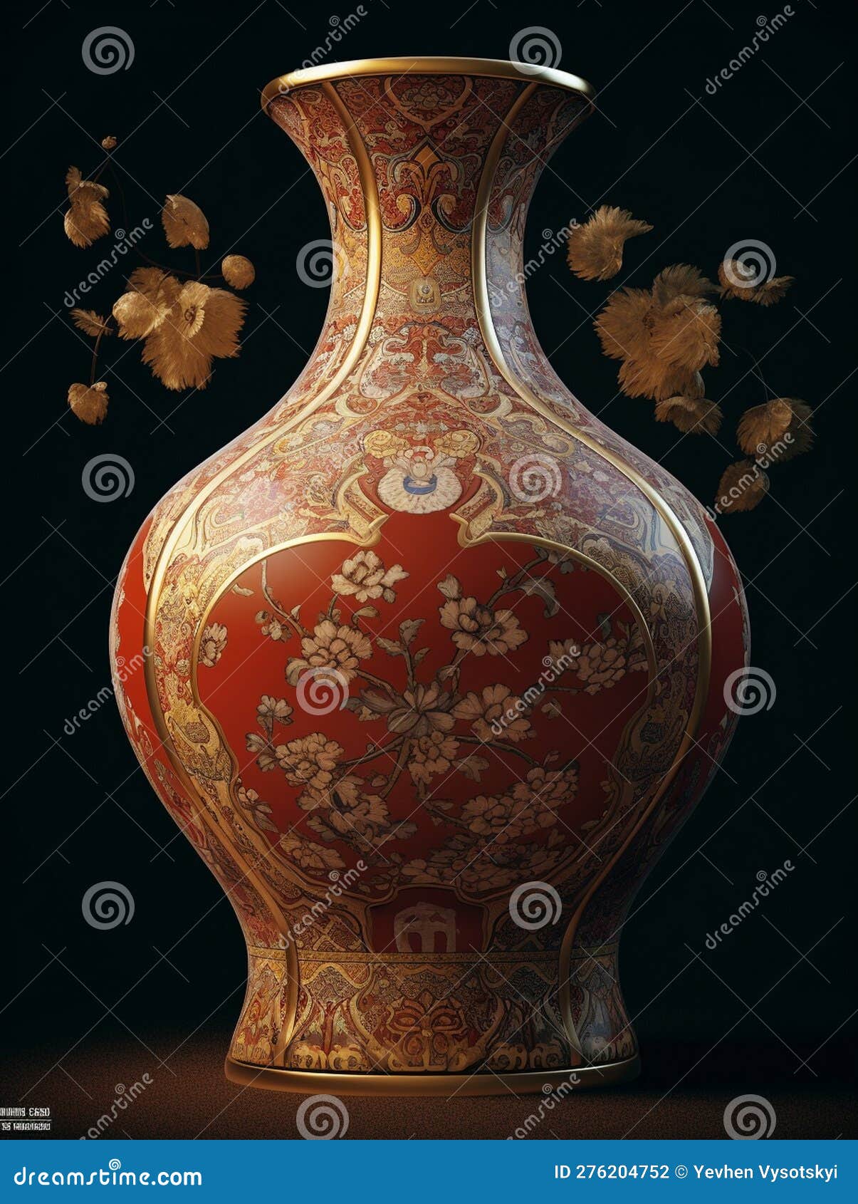 Painted Chinese Vase Of Ancient Dynasty Stock Illustration Painted Chinese Vase Of Ancient Dynasty Stock Illustration