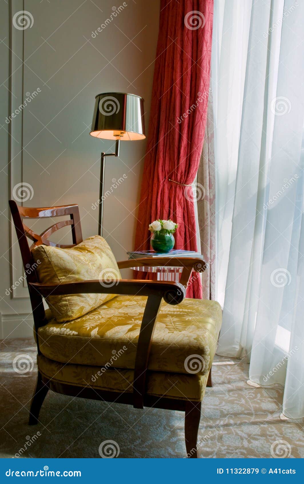 luxurious armchair of a suite room