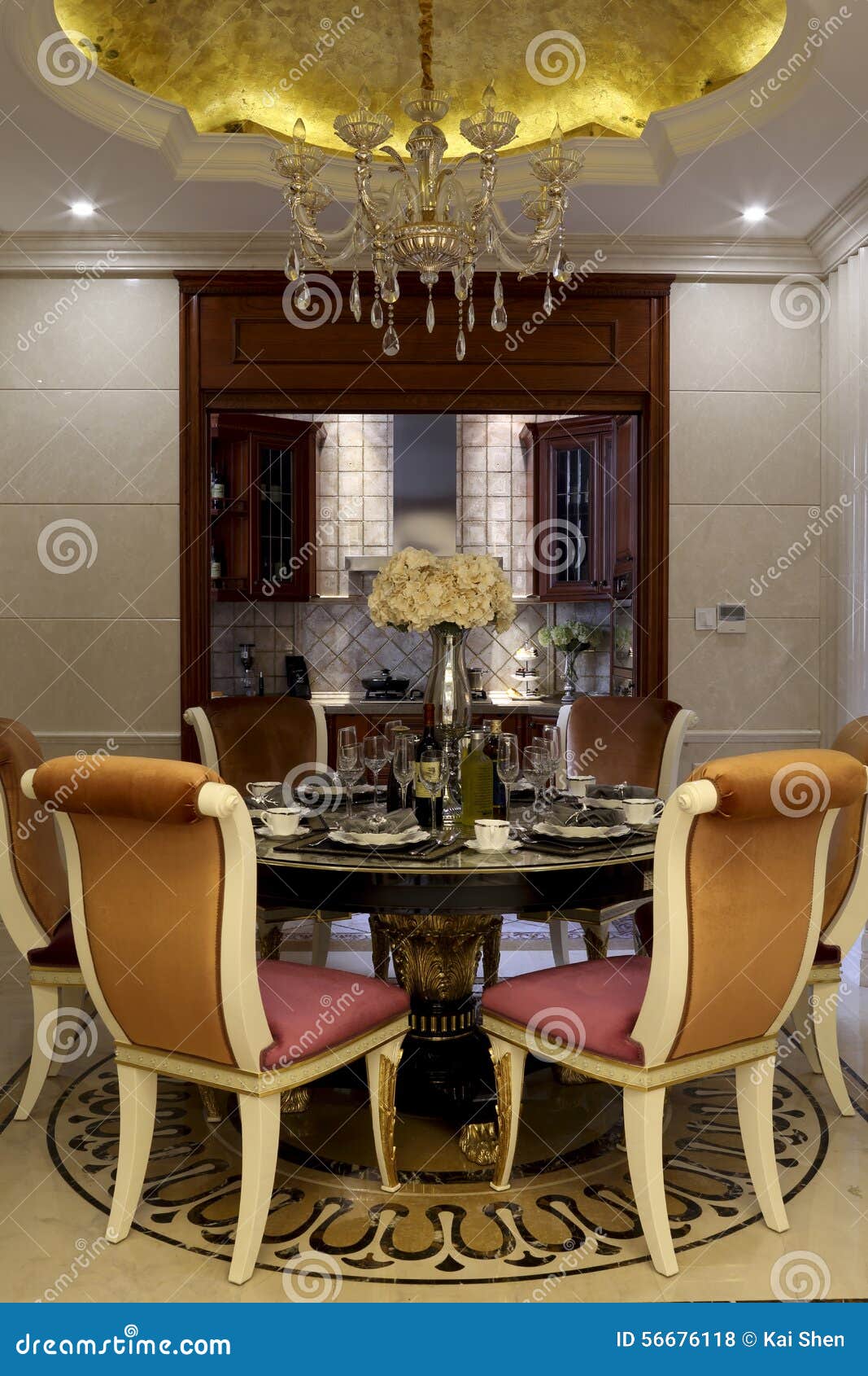 Luxurious And Beautiful Dining Room Stock Photo Image Of Dinner