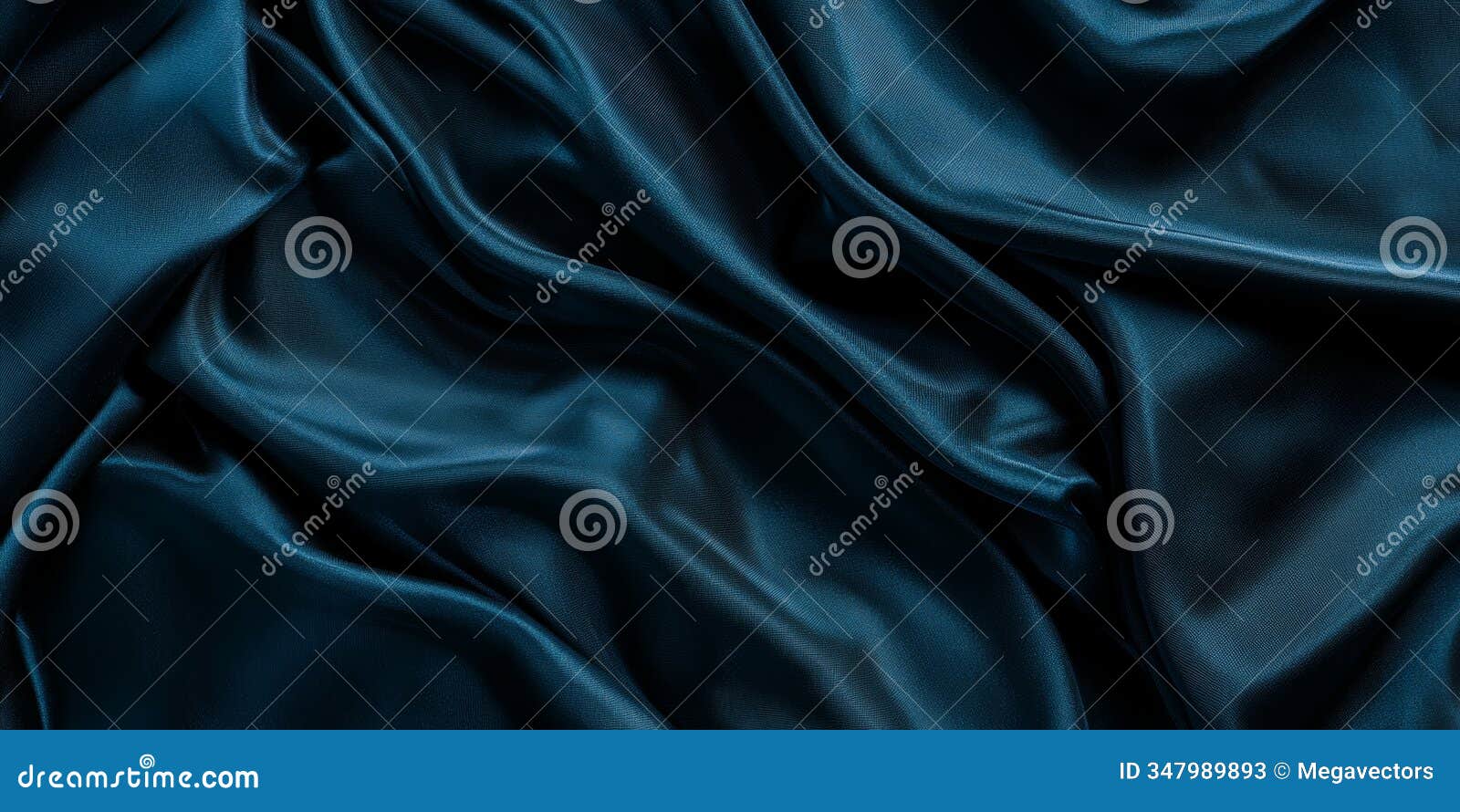luxurious blue satin fabric with rich folds, creating a soft and flowing texture. elegant and vibrant material ideal for