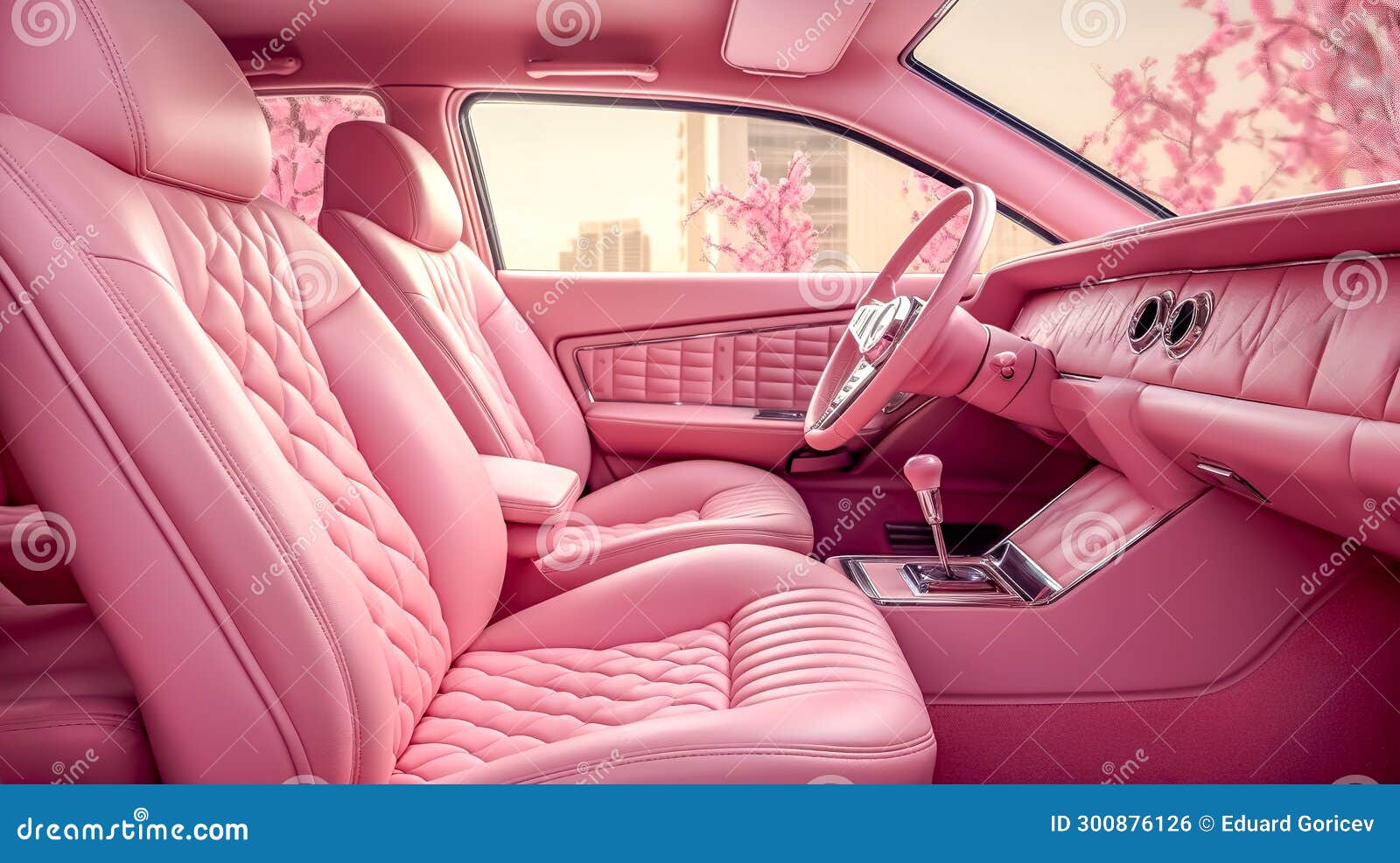 Luxurious Car Interior Boasts Elegant Pink Upholstery, Offering a Blend of Sophistication and Modern Style Stock Illustration - Illustration of wealth, vibrant: 300876126 This luxurious car interior features elegant pink upholstery that exudes sophistication and modern style. The vibrant pink color adds a touch of glamour and luxury to the overall design, making it the perfect choice for those who appreciate the finer things in life.