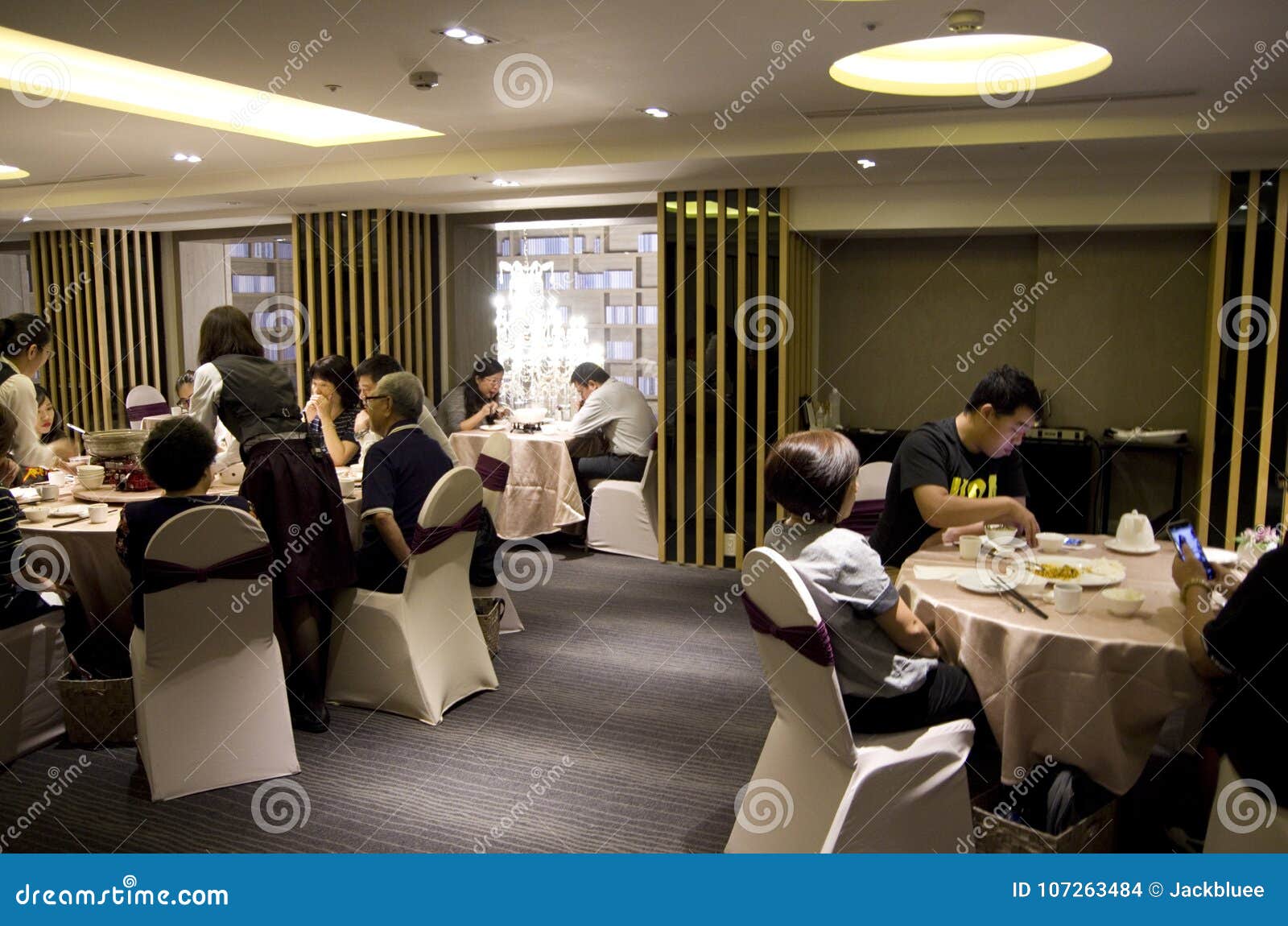 Luxurious Chinese Restaurant in Taipei Editorial Stock Image - Image of